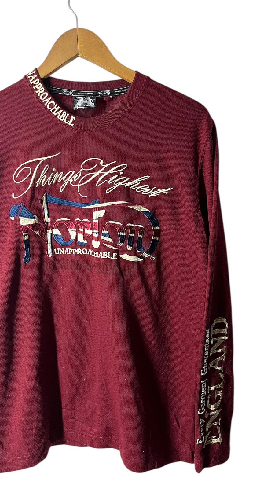 Norton NORTON ENGLAND EMBROIDERY SPELLOUT LONGSLEEVE TEE Size US L / EU 52-54 / 3 - 2 Thumbnail