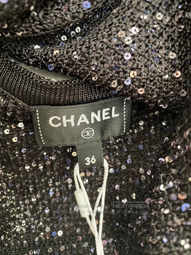 Chanel Chanel Black suspender vest with glittering diamonds Size XS / US 0-2 / IT 36-38 - 3 Thumbnail