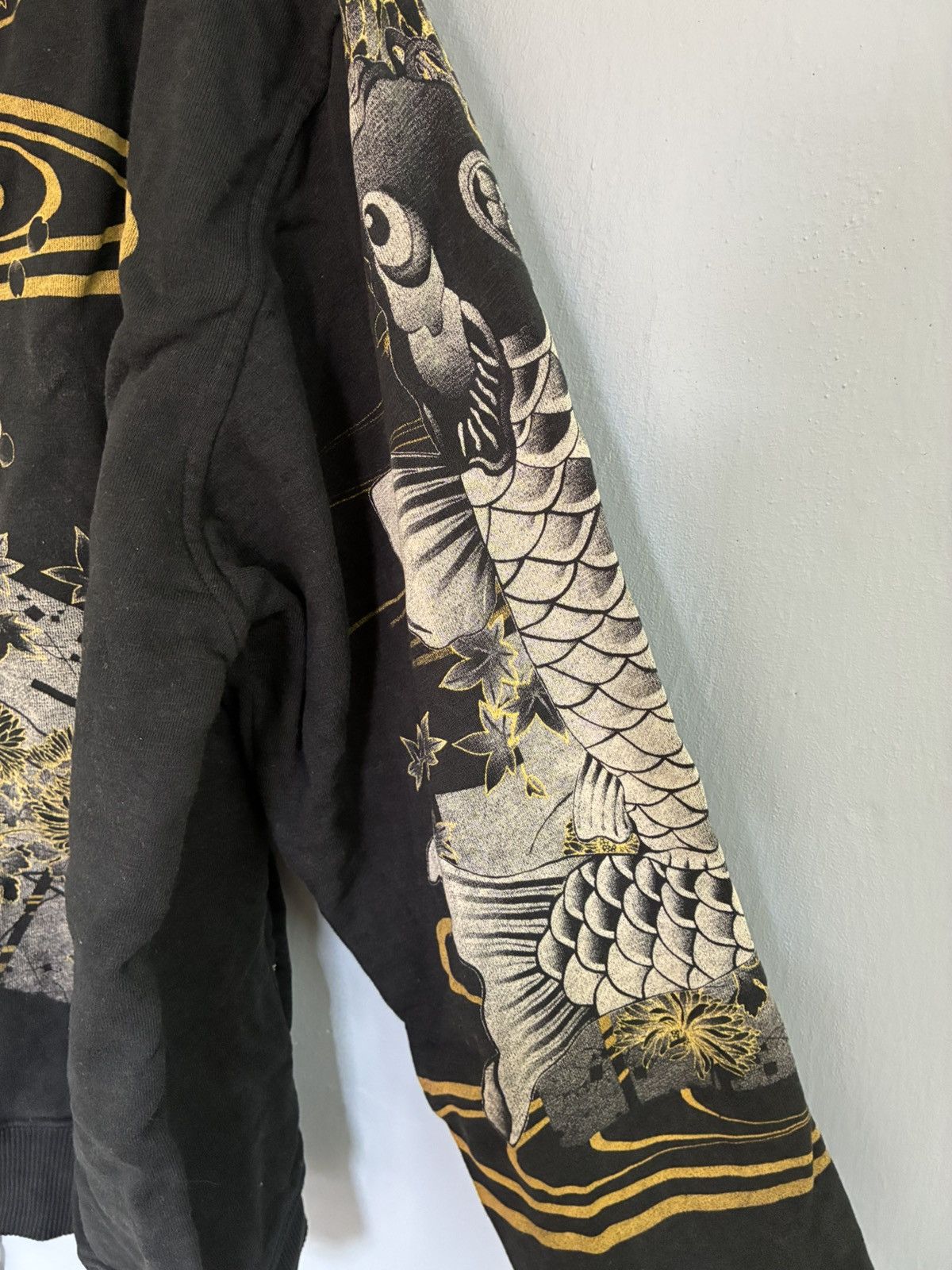 Japanese Brand Vintage Karakuri Tamashii Sulajan koi fish zip up hoodie Size US XL / EU 56 / 4 - 6 Thumbnail