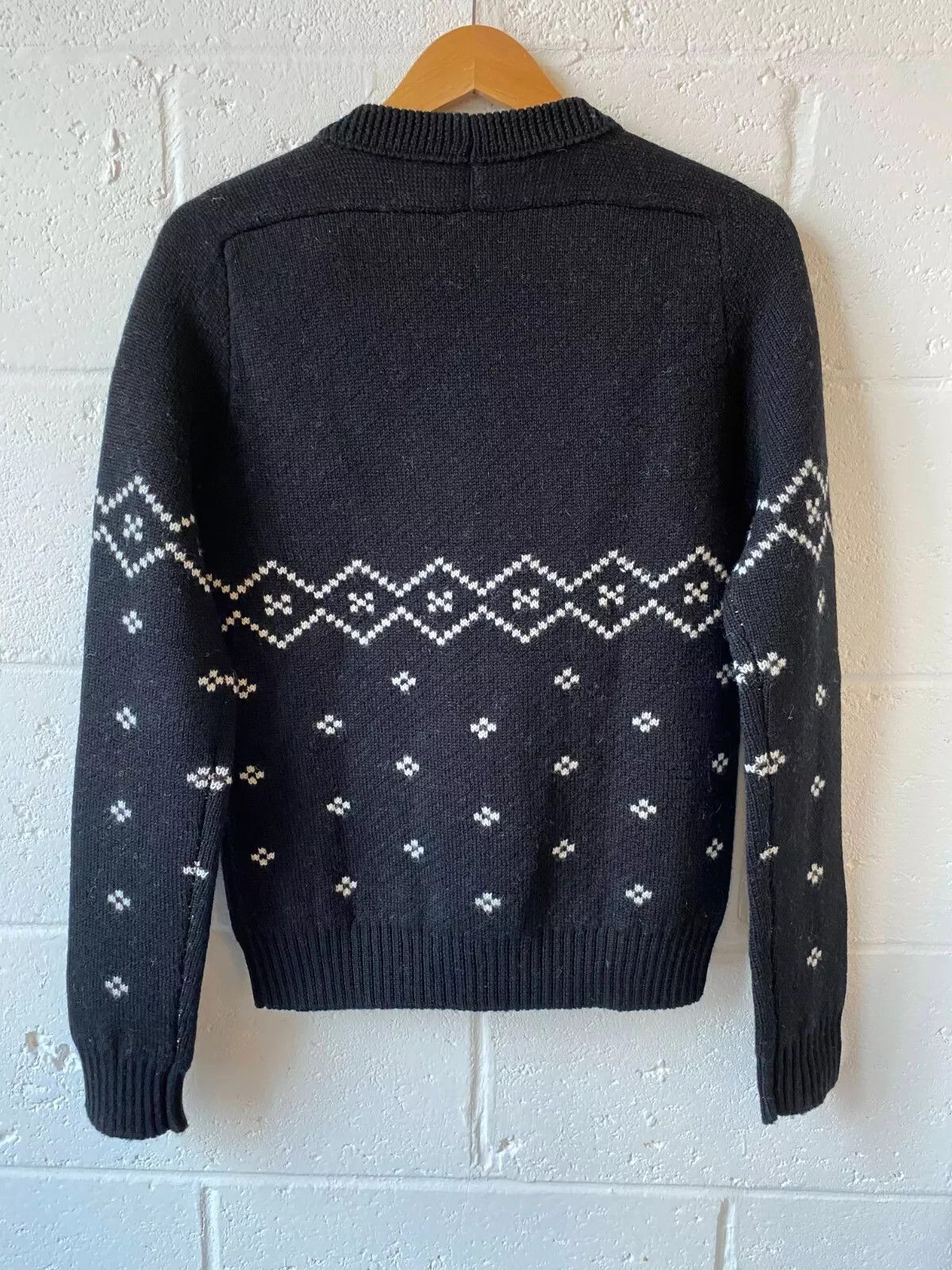 Yves Saint Laurent Yves Saint Laurent B&W Wool Christmas Reindeer Sweater IT S Size US S / EU 44-46 / 1 - 2 Thumbnail