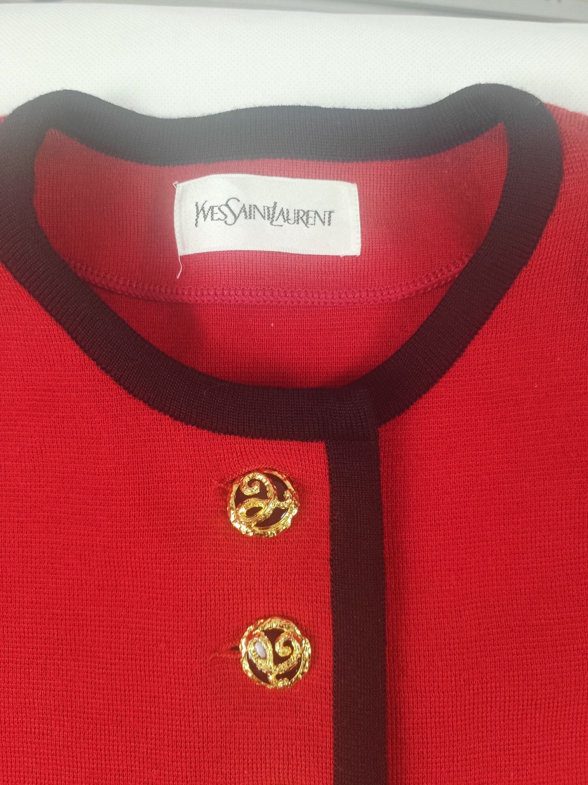 Designer × Vintage × Yves Saint Laurent Cardigan Yves Saint Laurent Size M / US 6-8 / IT 42-44 - 4 Thumbnail