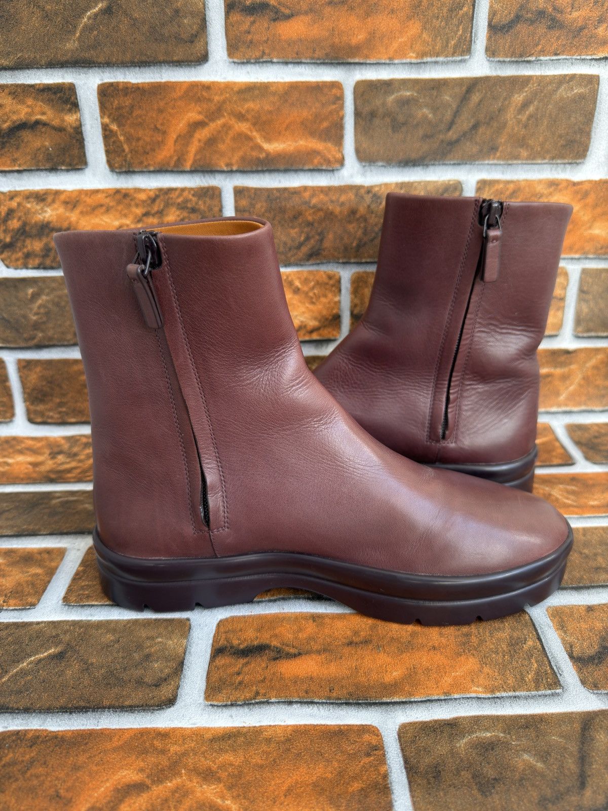 The Row Burgundy billie ankle boots Size US 7 / IT 37 - 6 Thumbnail