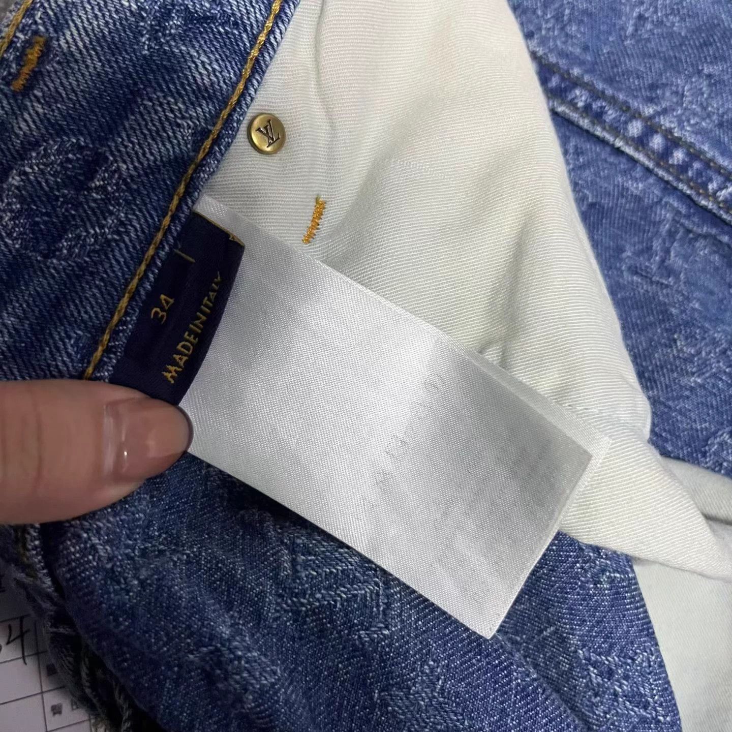 Louis Vuitton Louis Vuitton Blue Jacquard Skate Denim Jeans 34 Size US 34 / EU 50 - 4 Thumbnail