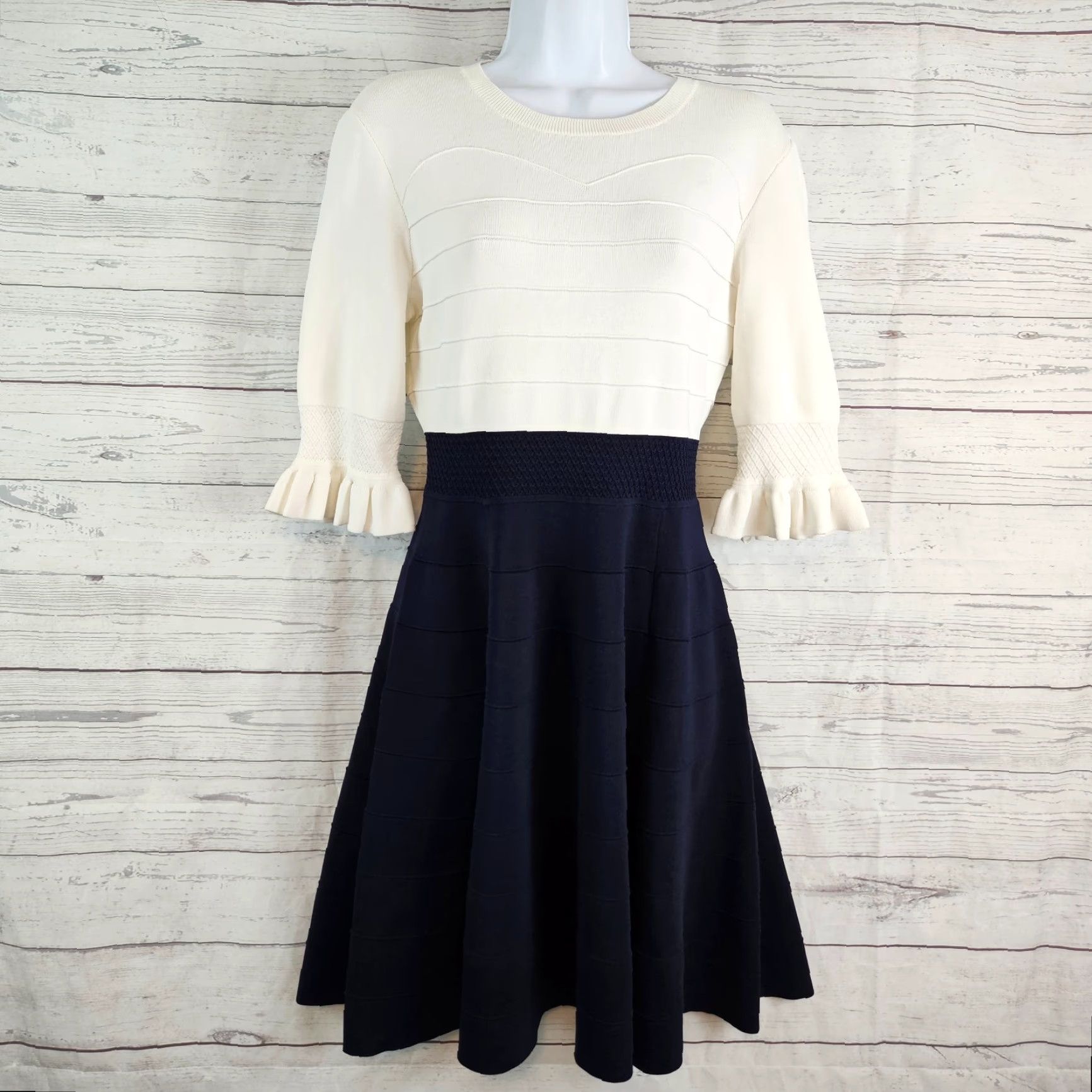 Ted Baker Ted Baker Womens Dyana Colorblock Dress Sz 3 Medium White Navy Size M / US 6-8 / IT 42-44 - 2 Thumbnail