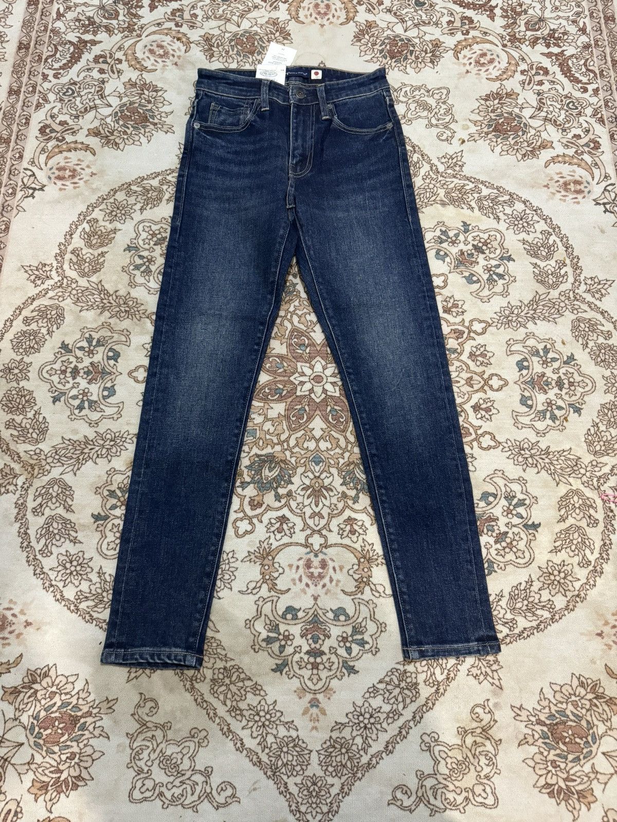image of Levis x Vintage Levi’S 721 High Rise Skinny Japanese Selvedge Denim in Blue, Women's (Size 24)