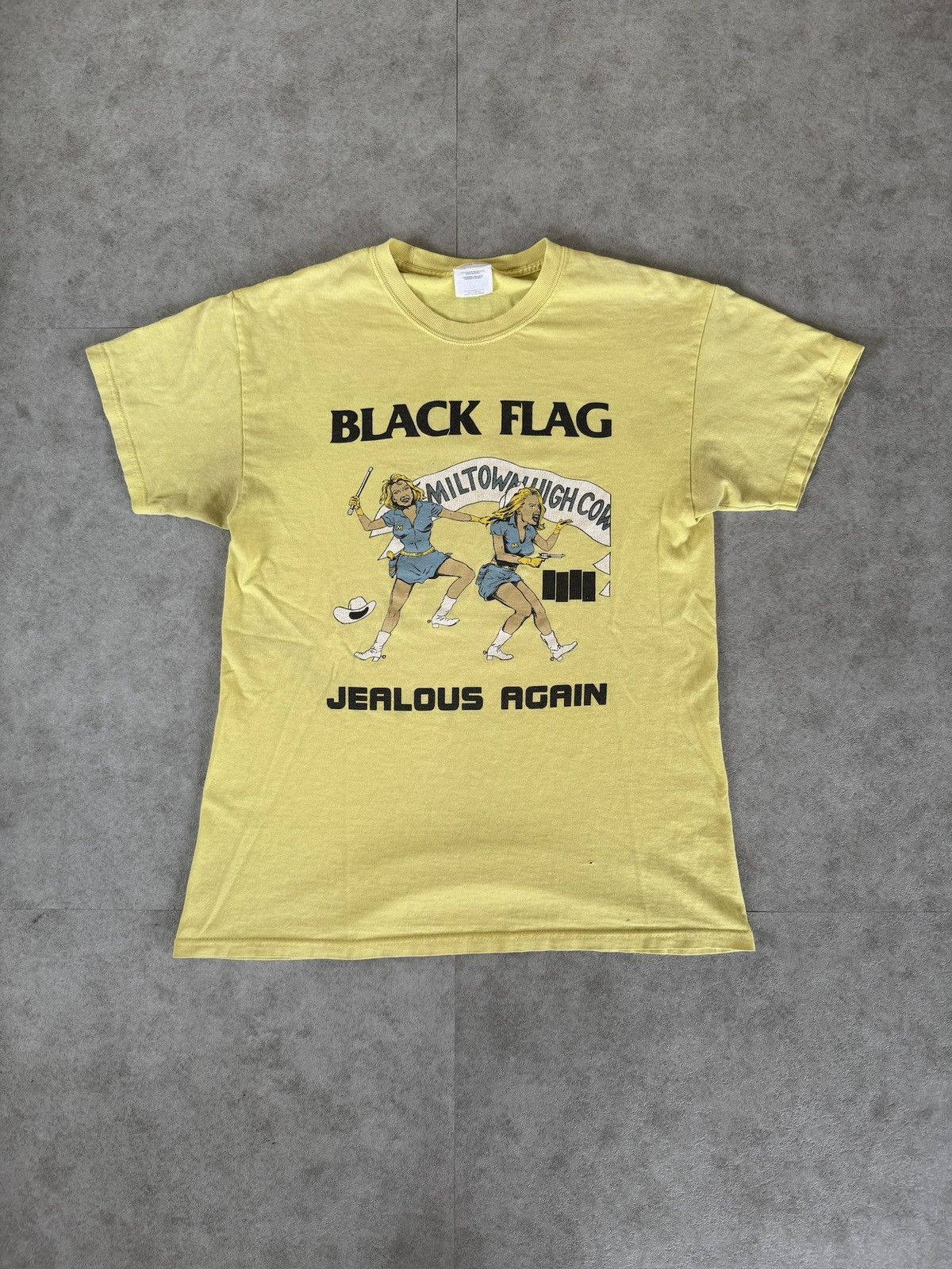 Band Tees *RARE* 90s Y2K 00s VINTAGE BLACK FLAG JEALOUS AGAIN YELLOW Size US M / EU 48-50 / 2 - 5 Thumbnail