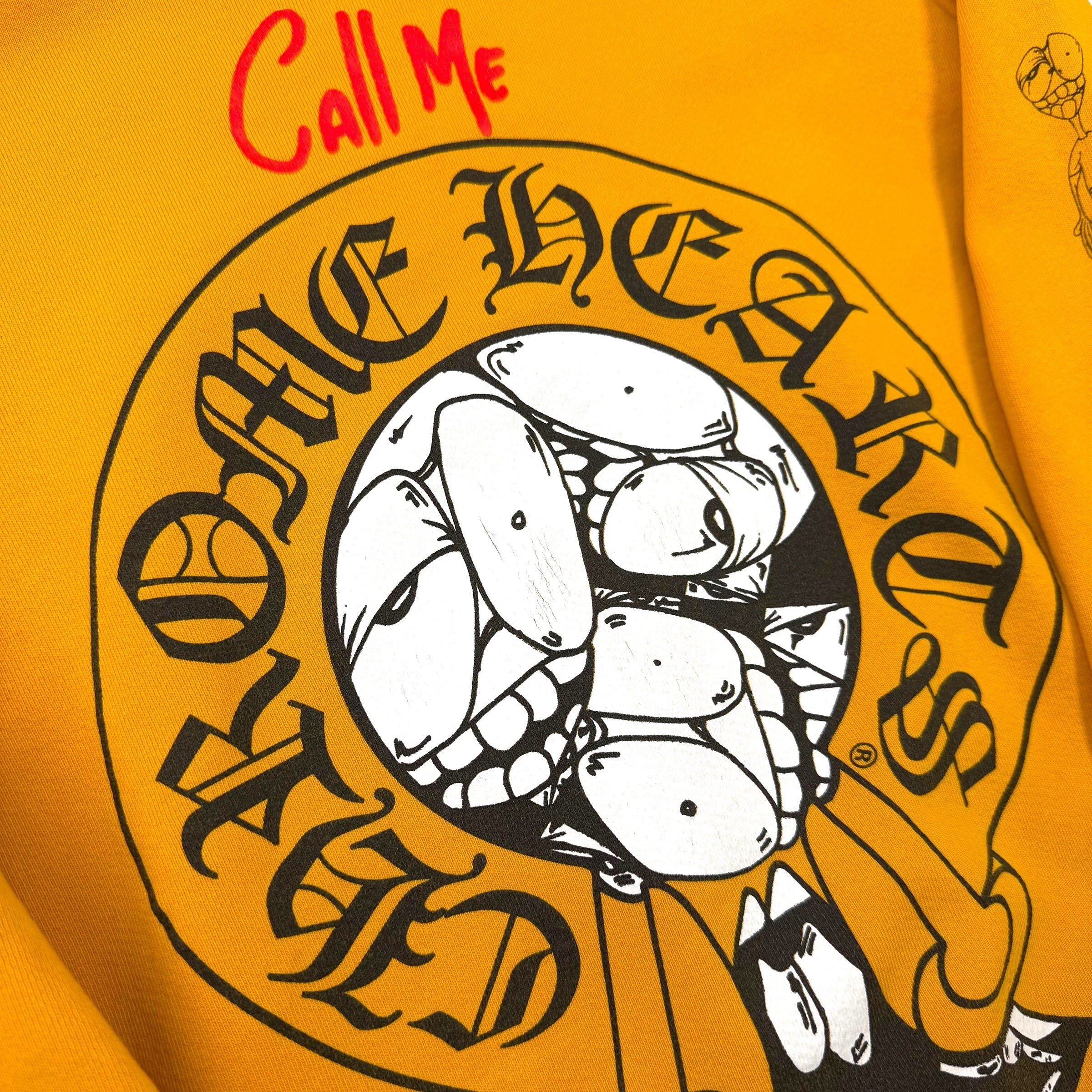 Chrome Hearts Chrome Hearts Matty Boy 'Call Me' Yellow Hoodie XS Size US XS / EU 42 / 0 - 5 Thumbnail