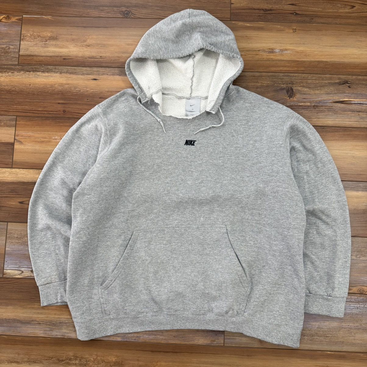Nike Vintage Grey Nike Center Logo Grey Tag Hoodie Sweatshirt Size US XL / EU 56 / 4 - 1 Thumbnail