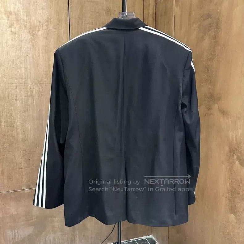 Balenciaga Balenciaga Striped Shoulder Padded Suit Jacket Size US XXS / EU 40 - 5 Thumbnail