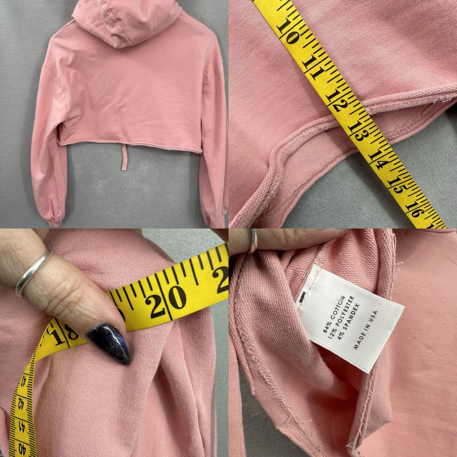 Camila Coelho Camila Coelho Hoodie Womens XS Pink Pullover Activewear Balletcore Bohemian Size XS / US 0-2 / IT 36-38 - 8 Thumbnail