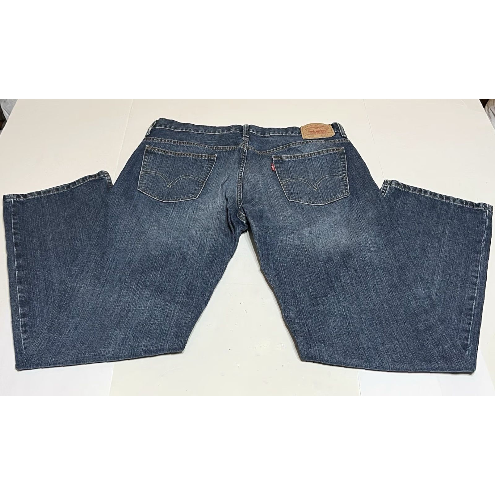 Levi's VINTAGE Levi's 569 Jeans Mens Regular 36x32 Blue Denim Straight Leg Loose Relaxed Fit 569 Model 500 Series Jeans Mens Size US 36 / EU 52 - 2 Thumbnail