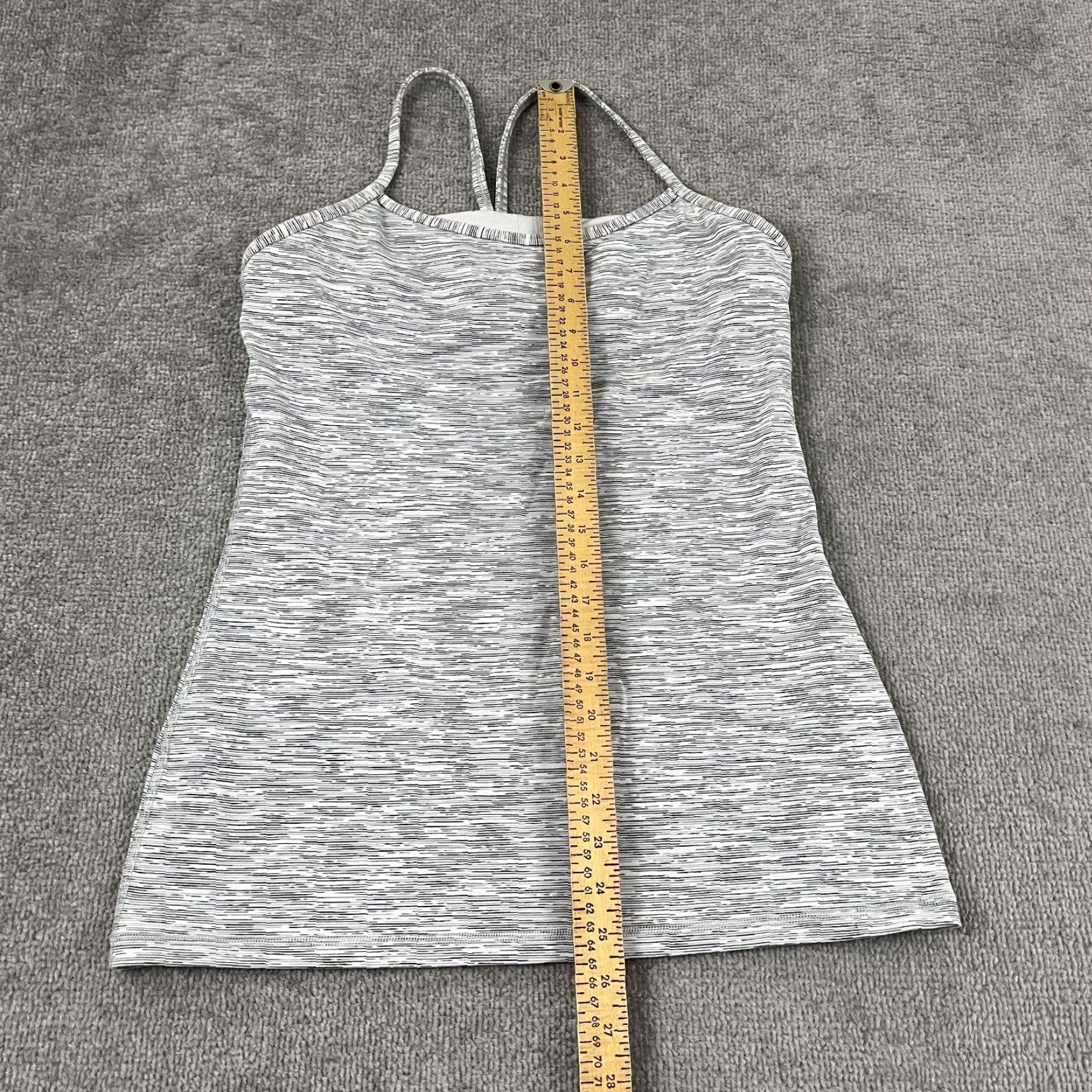 Lululemon LULULEMON Power Pose Y Tank Top Womens Size 10 Heather Gray Gym Yoga Active Work Size L / US 10 / IT 46 - 4 Thumbnail
