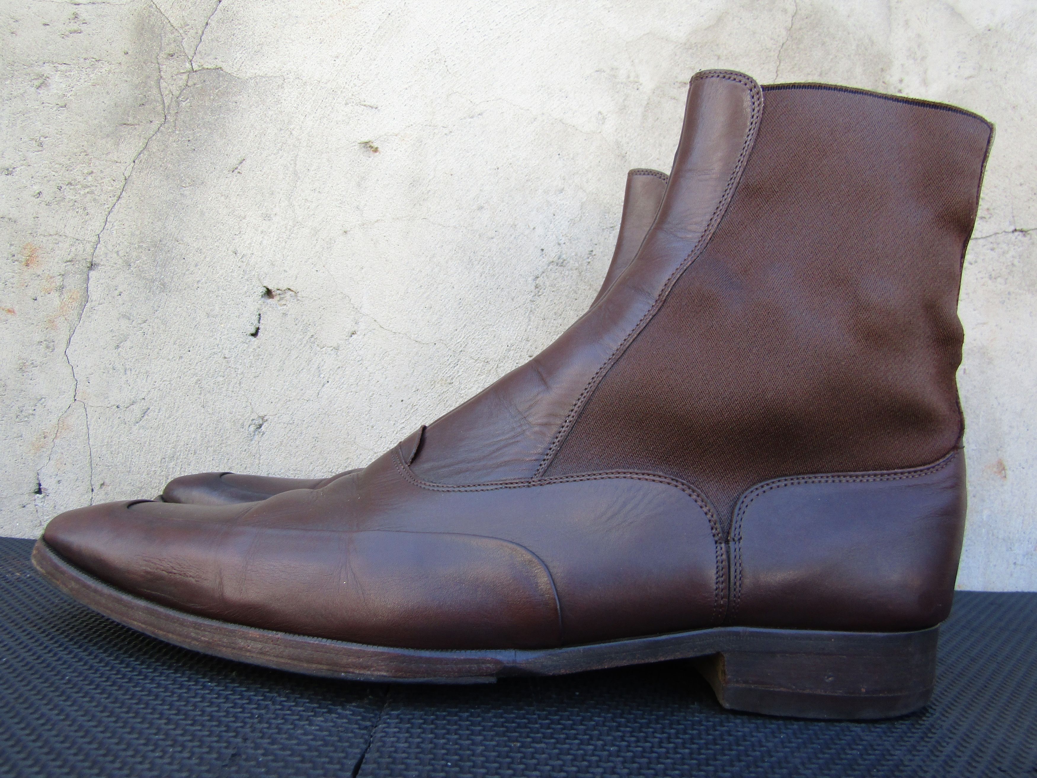Dolce & Gabbana D&G Dolce & Gabbana Brown Leather Ankle Chelsea Size US 10 / EU 43 - 8 Thumbnail