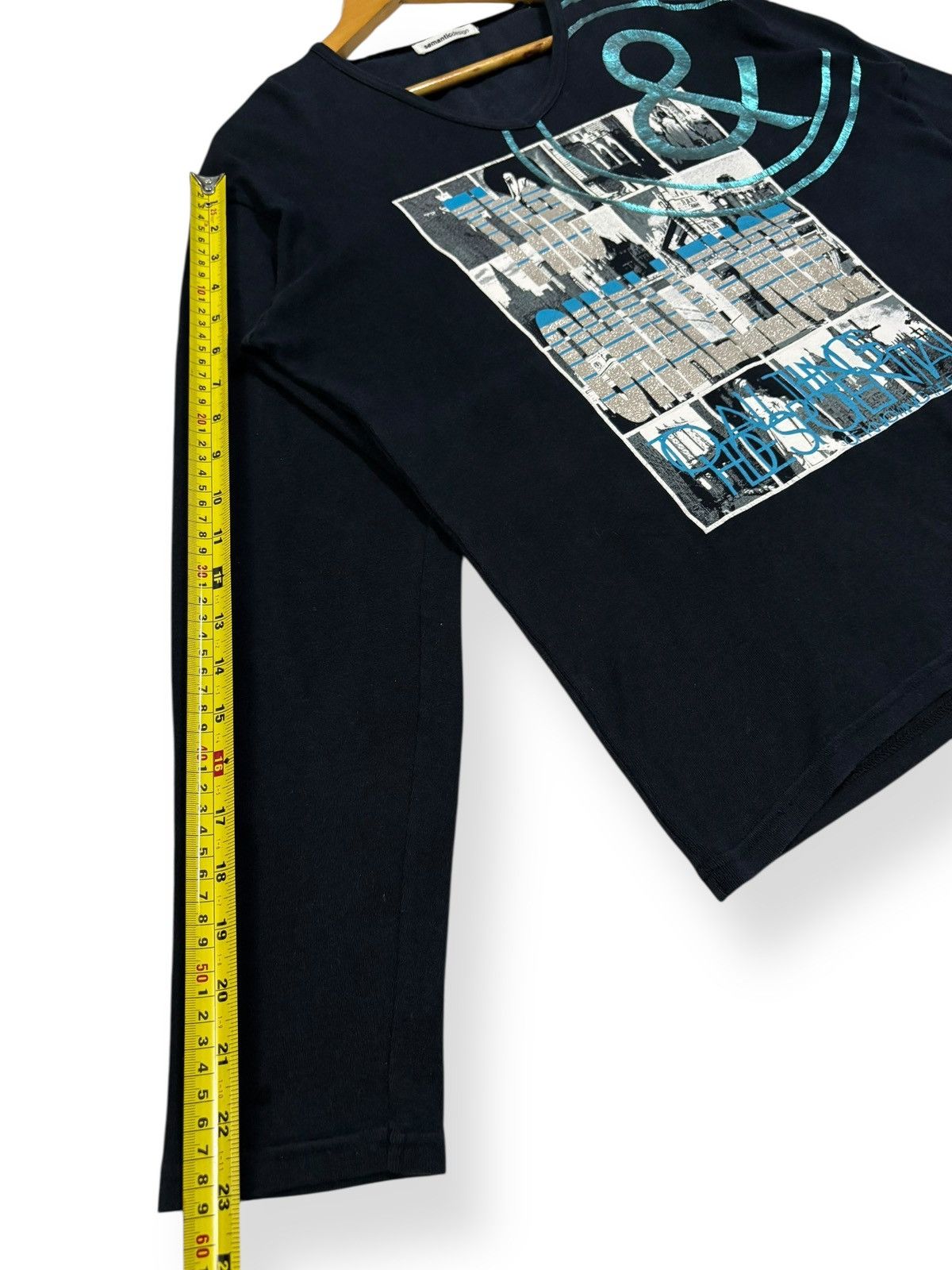 semanticdesign Semantic Design Graphic Printed V-neck Long Sleeve T-shirt Size US M / EU 48-50 / 2 - 9 Thumbnail