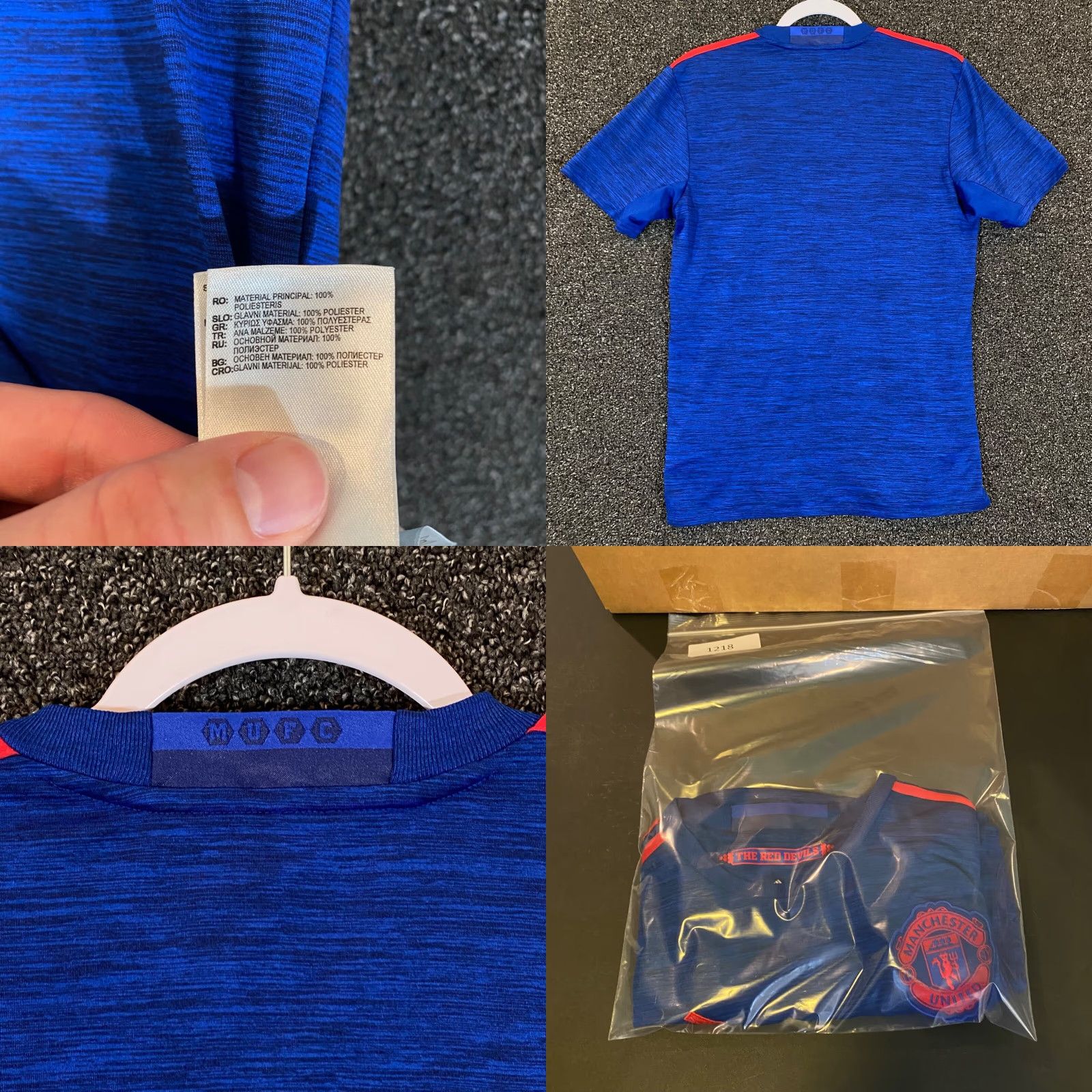 Adidas Adidas Jersey MUFC Red Devils Soccer Shirt Mens Small Blue Short Sleeve Size US S / EU 44-46 / 1 - 8 Thumbnail