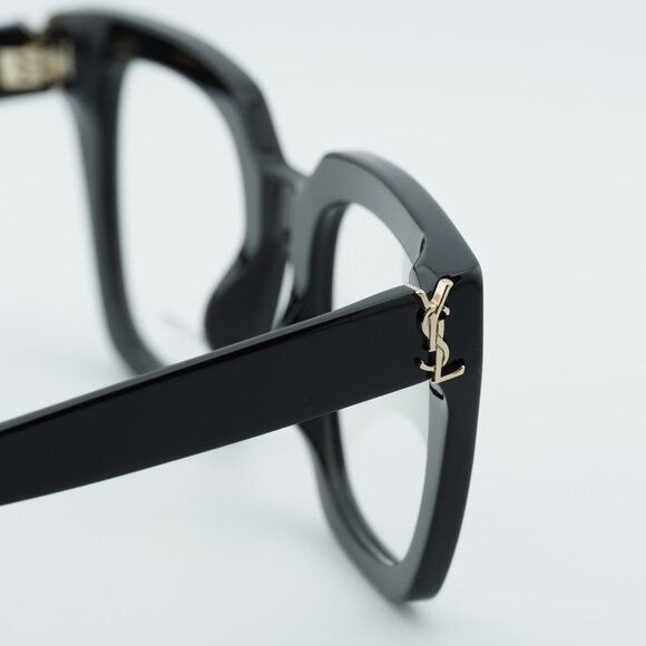 Saint Laurent Paris Saint Laurent SL M143 OPT 001 Eyeglasses Black 51mm Square Size ONE SIZE - 5 Thumbnail