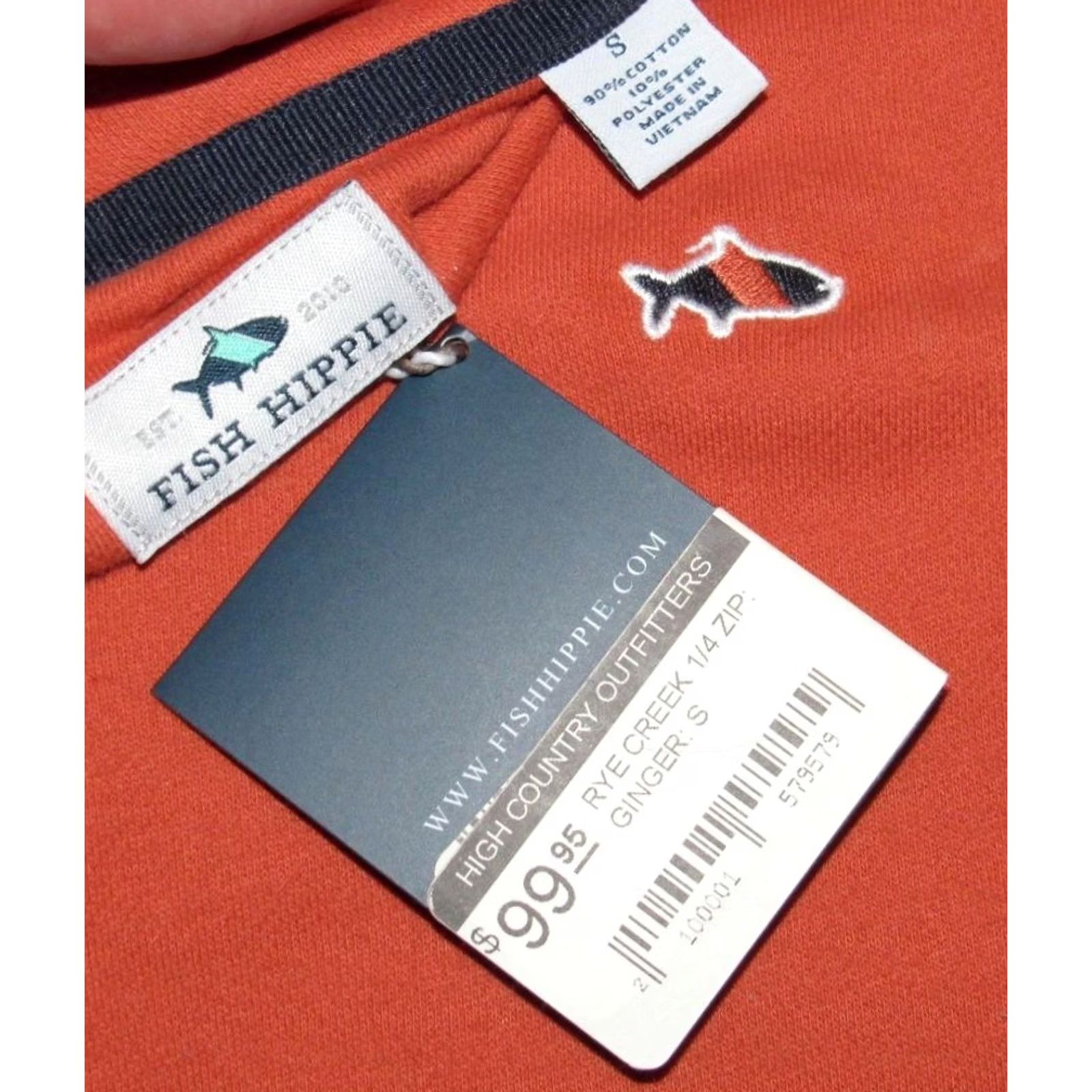 Vintage FISH HIPPIE 1/4 Zip Sweater Ginger Orange Rye Creek Small NWT Size US S / EU 44-46 / 1 - 3 Thumbnail