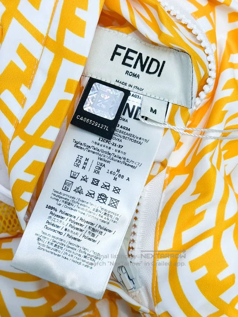 Fendi Fendi Yellow and white logo all-over printed drawstring lo Size M / US 6-8 / IT 42-44 - 4 Thumbnail
