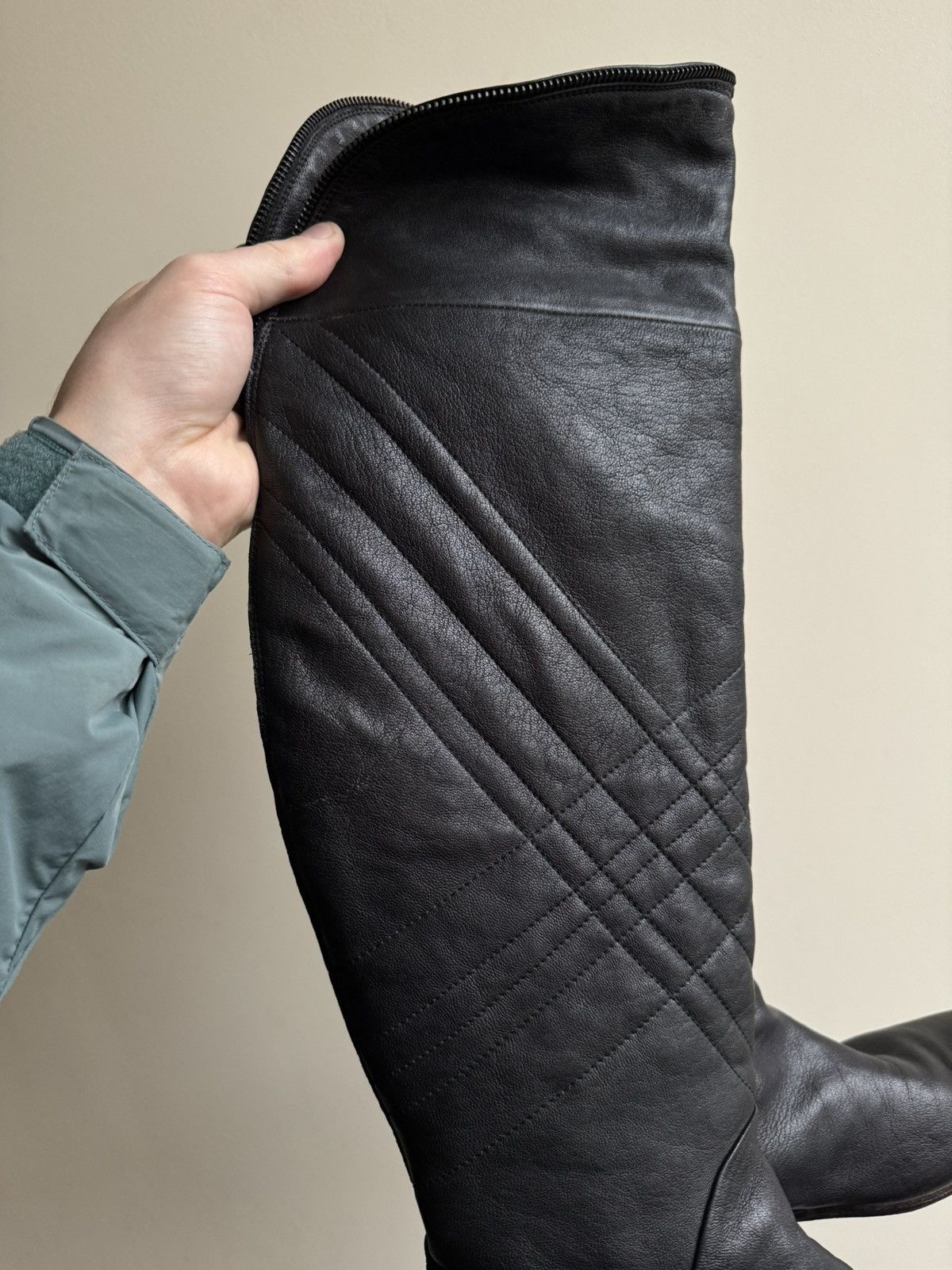 Buttero Buttero Luxe Genuine Leather Black High Boots Made in Italy Size US 7.5 / EU 40-41 - 2 Thumbnail