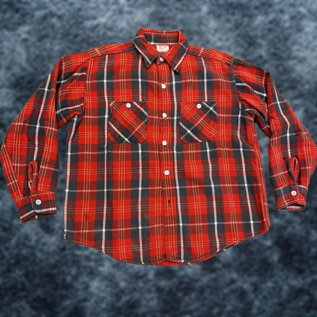 Vintage VINTAGE Winter King Cotton Flannel Shirt Plaid Long Sleeve Mens S Red Button-Up 60s 50s Retro Size US S / EU 44-46 / 1 - 1 Thumbnail