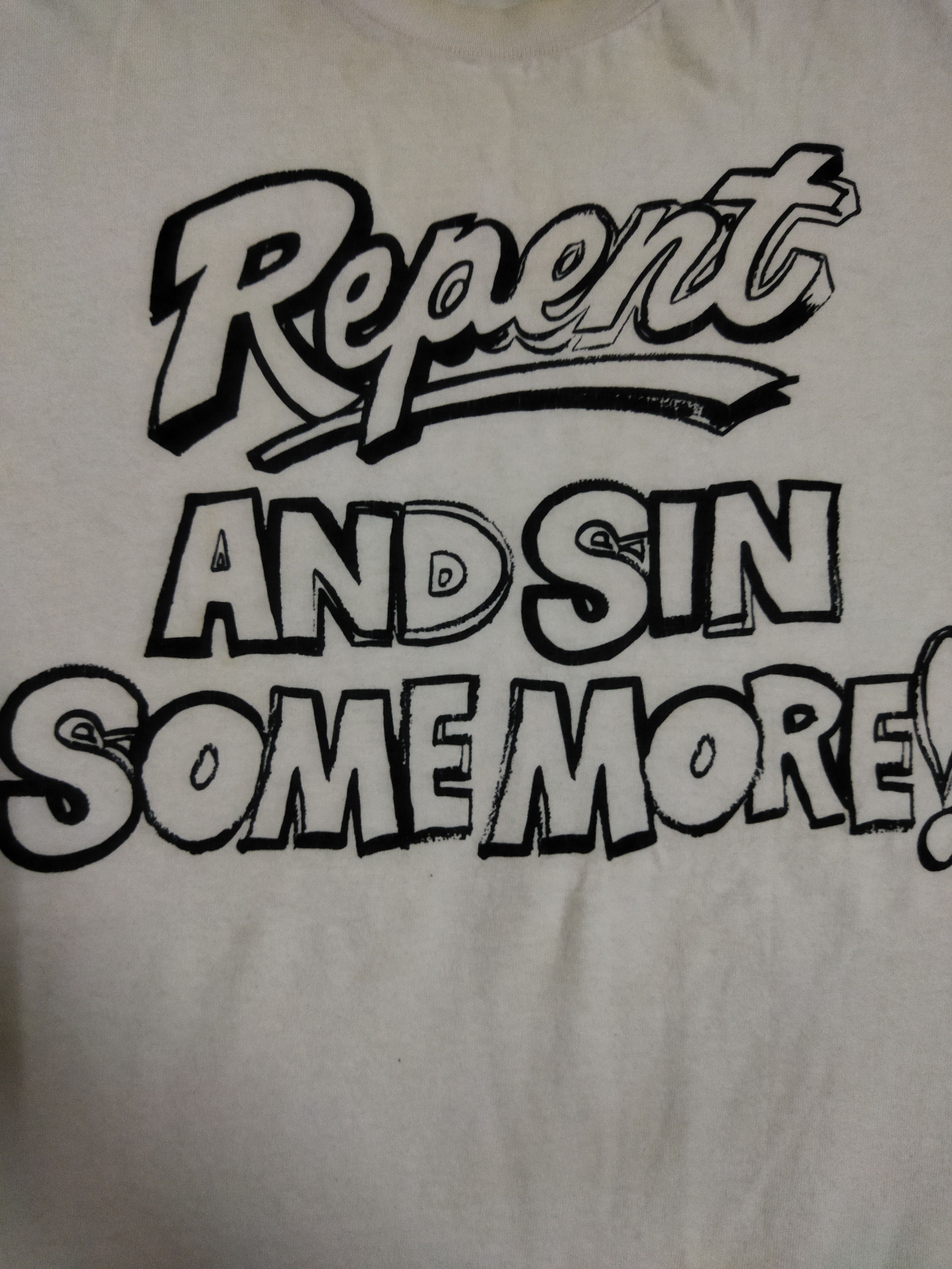 Supreme Supreme Repent And Sin Some More Tee Size US XL / EU 56 / 4 - 2 Thumbnail