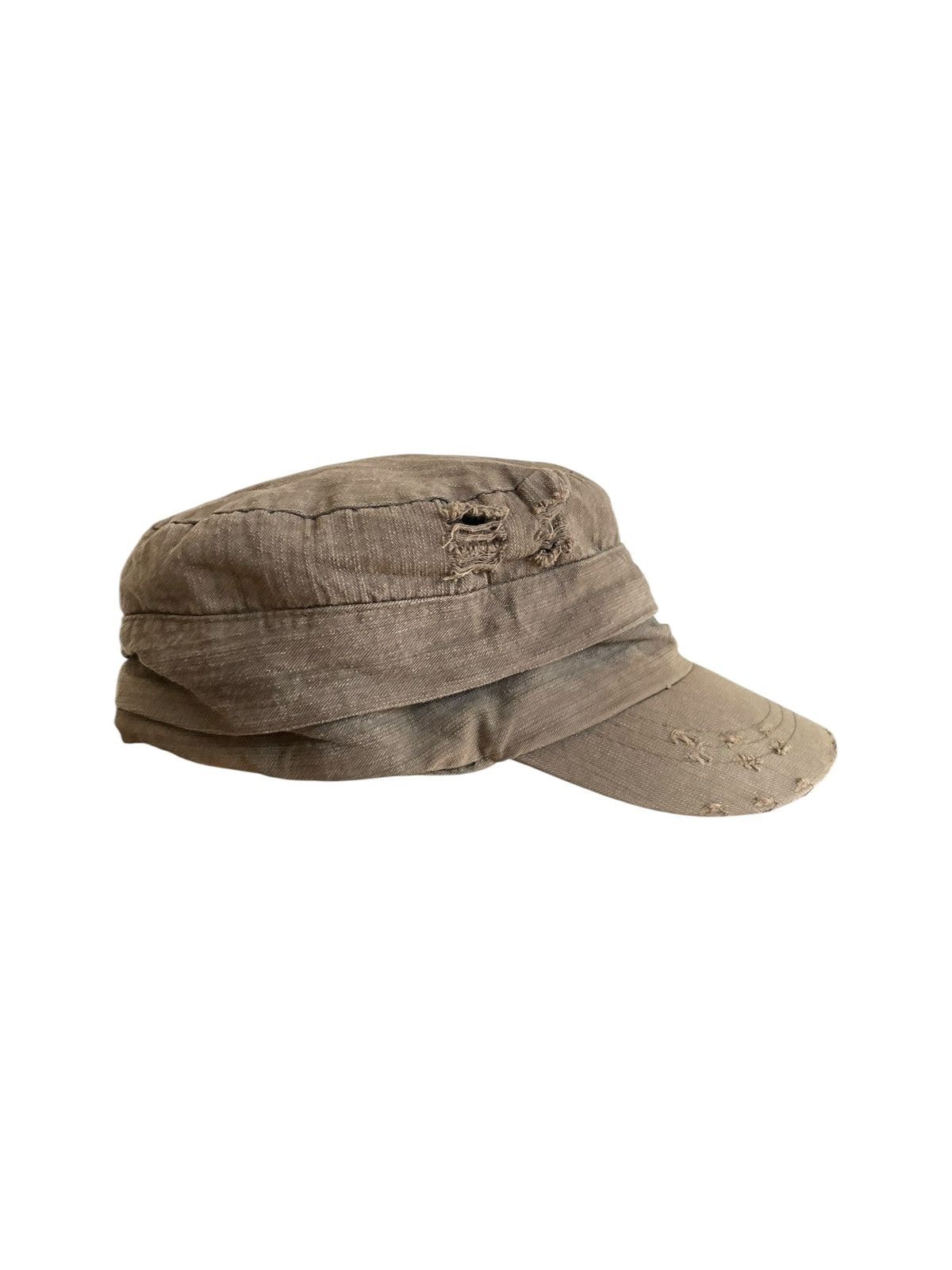 14th Addiction 2000s Mud Wash Grunge Gothic Cadet Hat Numbernine style Size ONE SIZE - 5 Thumbnail