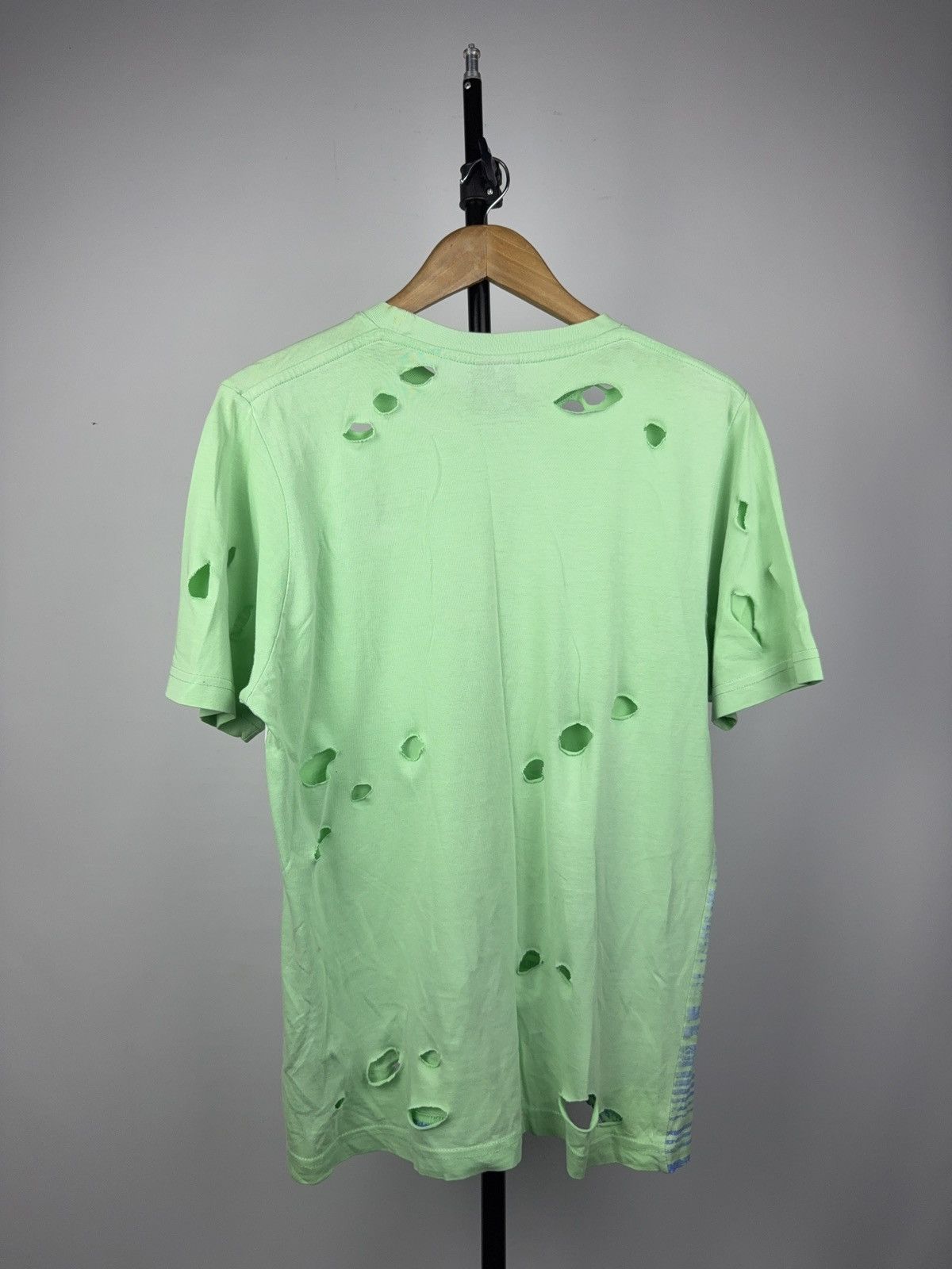 Nike 00s Distressed Nike Green Bleached Tee Y2K Destroyed Look Size US M / EU 48-50 / 2 - 8 Thumbnail