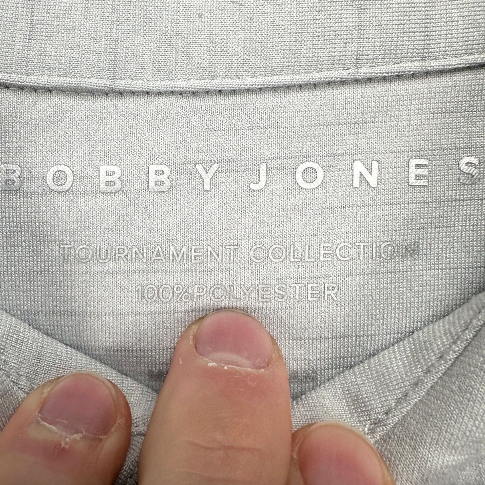 Vintage Bobby Jones Golf Polo Shirt Mens Medium Grey Tournament Collection Rugby Short Sleeve Size US M / EU 48-50 / 2 - 4 Thumbnail