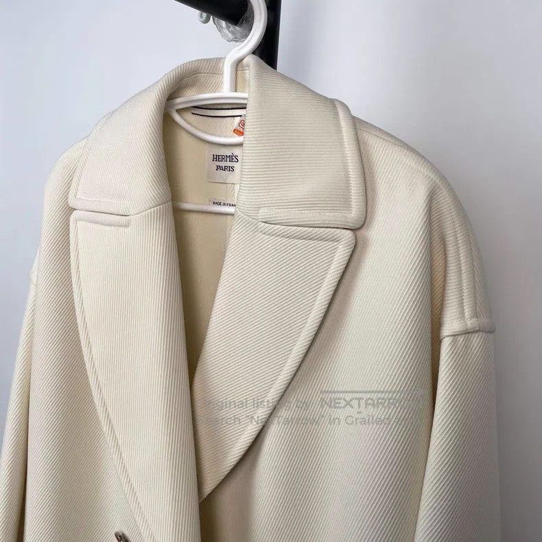 Hermes Hermes White short coat Size XXS / US 00 / IT 34 - 5 Thumbnail