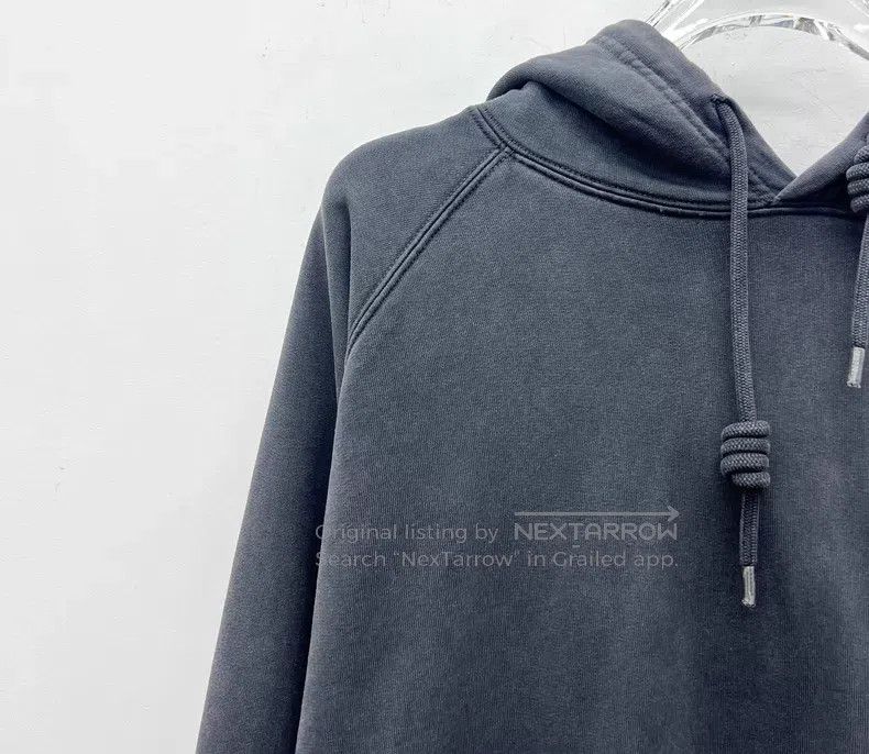 Balenciaga Balenciaga Gray logo embroidery cotton hooded drawstring l Size US L / EU 52-54 / 3 - 3 Thumbnail