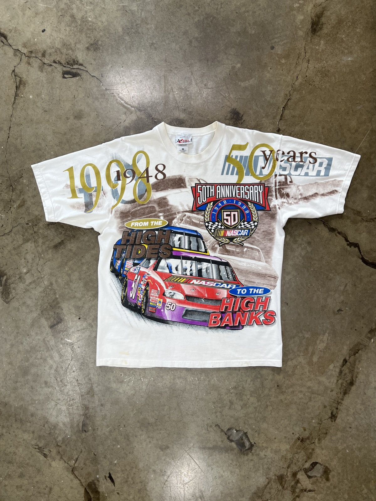 NASCAR Vintage NASCAR AOP 1998 50th Anniversary High Tides Large Size US L / EU 52-54 / 3 - 2 Thumbnail