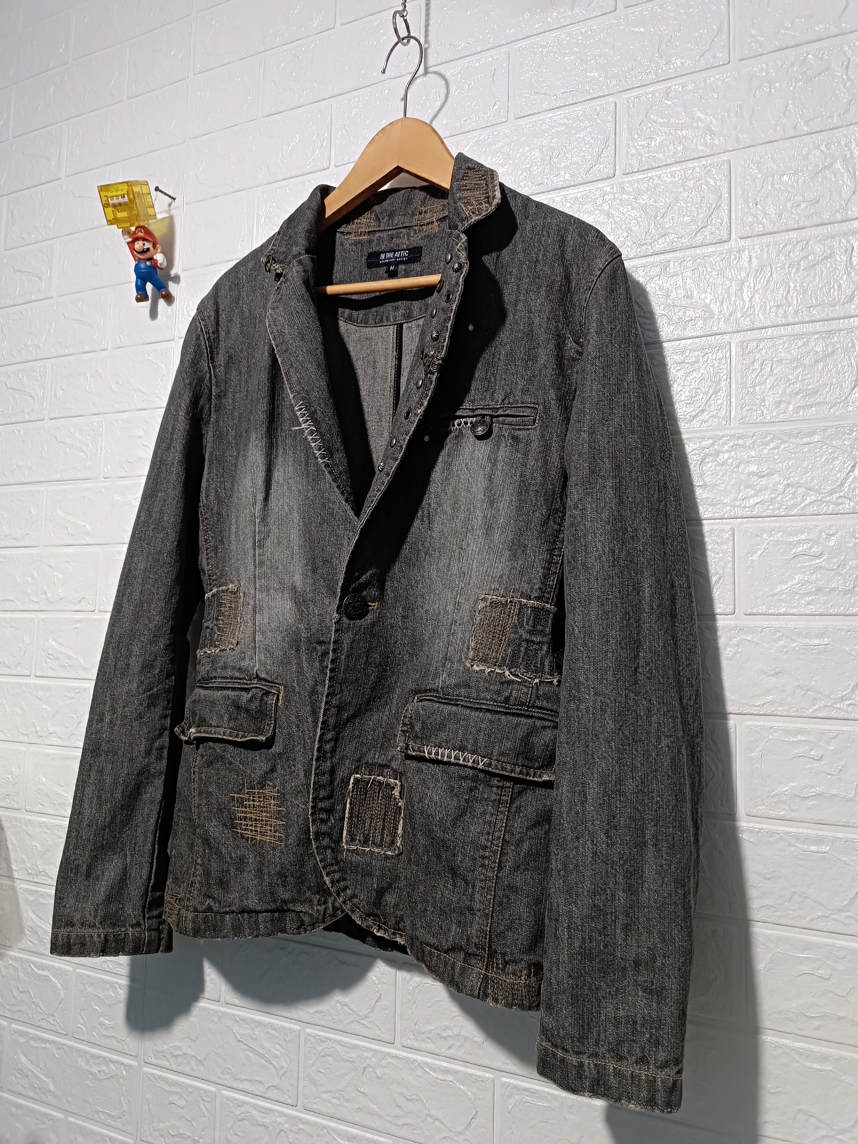 In The Attic In The Attic Mud Wash Studded Punk Jeans Denim Size US M / EU 48-50 / 2 - 2 Thumbnail