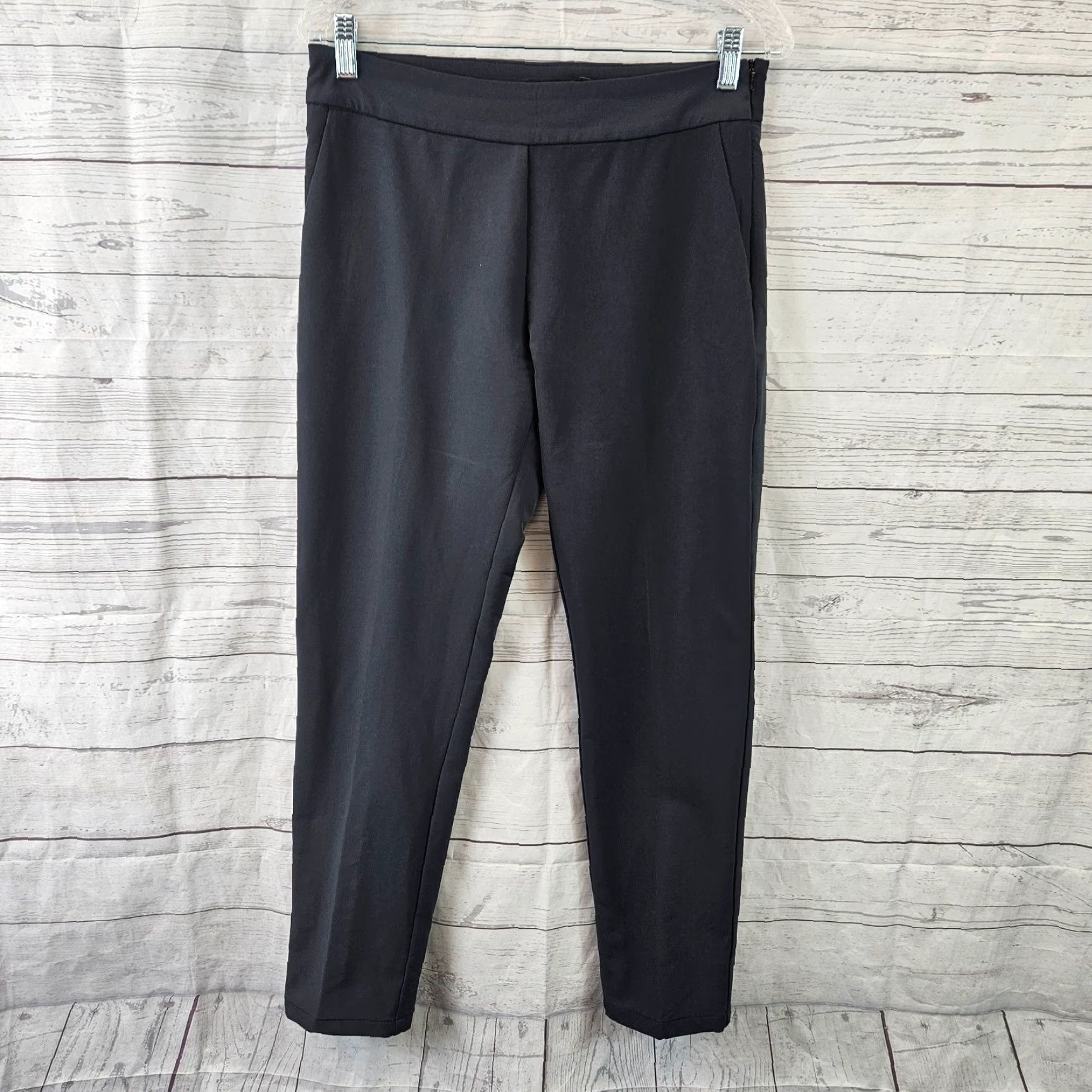 Vintage Betabrand Womens Travel Dress Pants Sz Small Solid Black Side Zip Mid Rise Pants Womens Black Travel Dress 90s? Size 28" / US 6 / IT 42 - 2 Thumbnail