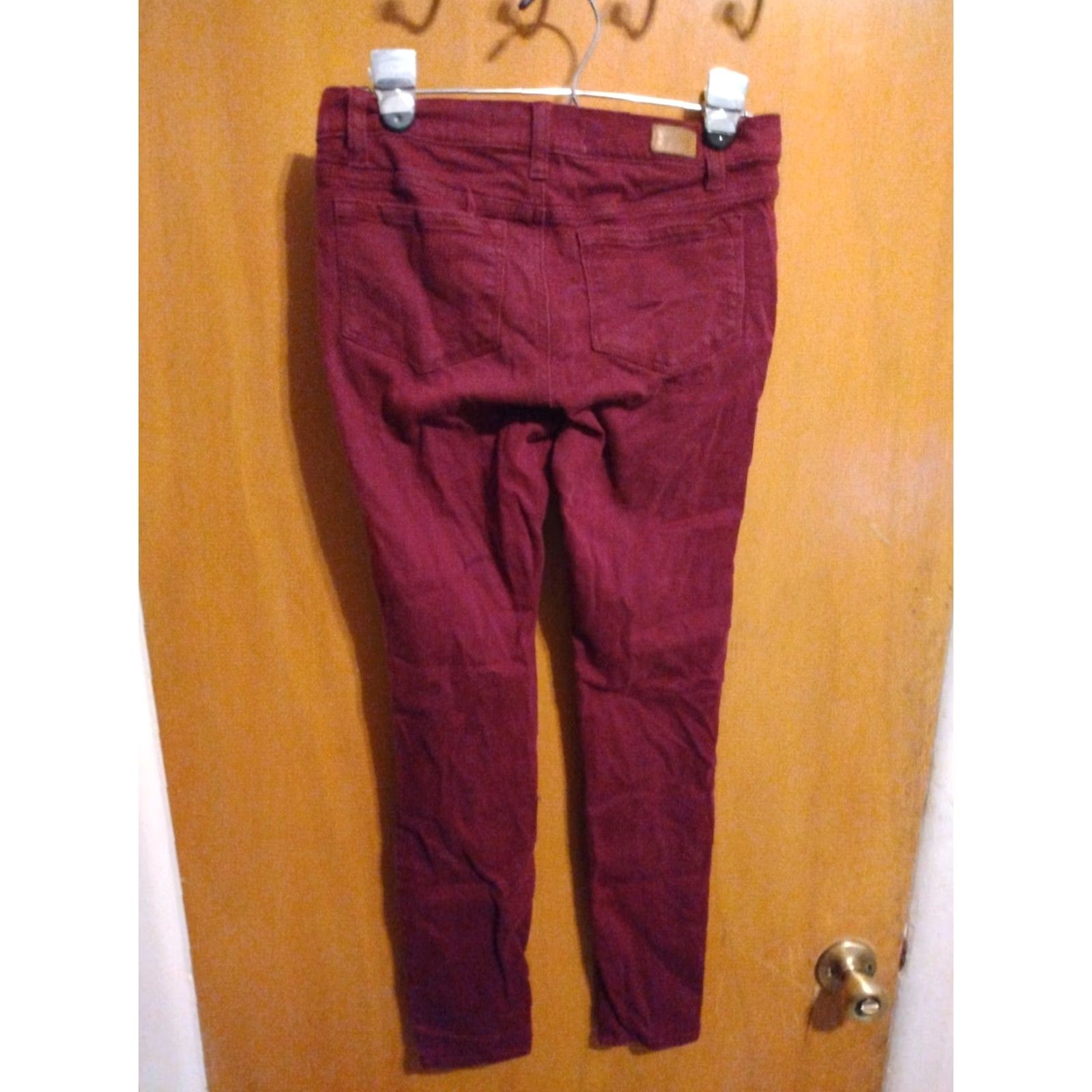 Rsq RSQ Miami Jeggings Size 3 Burgundy Cotton/Spandex Stretchy Jeans Women 28" X 27" Red Jegging 27" Inseam Size 27" / US 4 / IT 40 - 7 Thumbnail