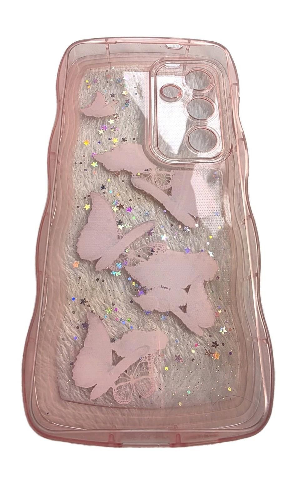 Other Wavey Butterfly Sparkly Pink Case Samsung Galaxy S24+ S24 Pl Size ONE SIZE - 5 Thumbnail