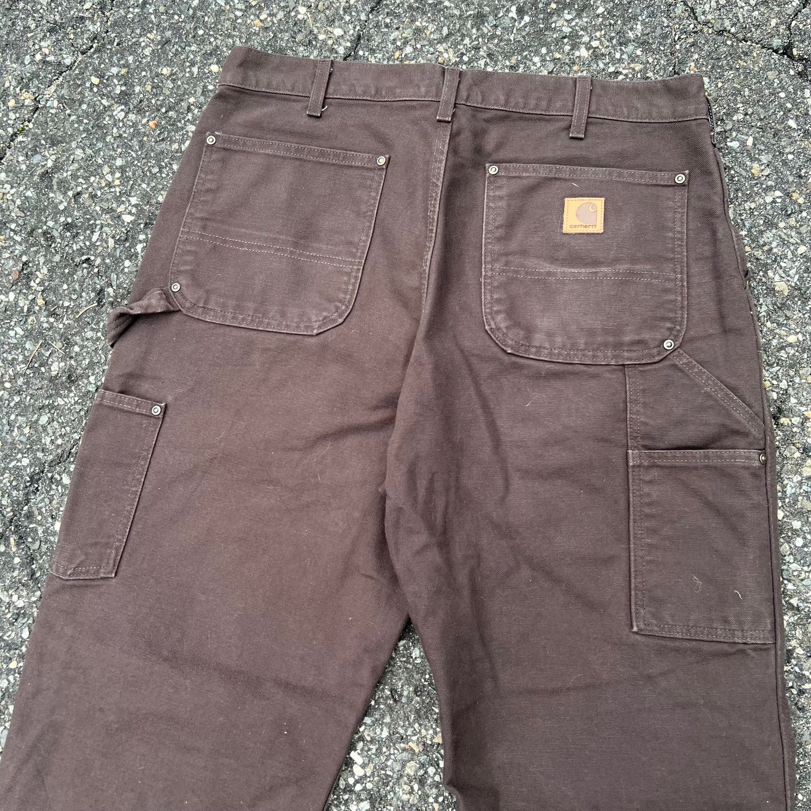 Carhartt × Vintage Vintage carhartt brown double knee work wear carpenter pants Size US 34 / EU 50 - 4 Thumbnail