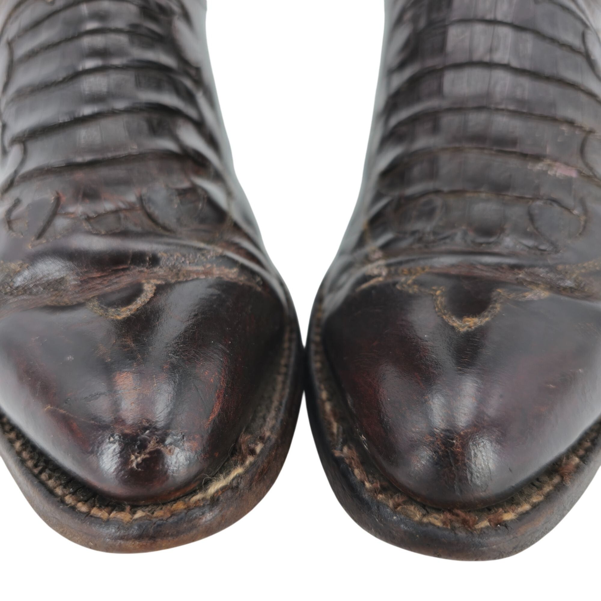Lucchese Lucchese 1883 Exotic Caiman Crocodile Inlay Cowboy Boots Men Size US 10 / EU 43 - 8 Thumbnail