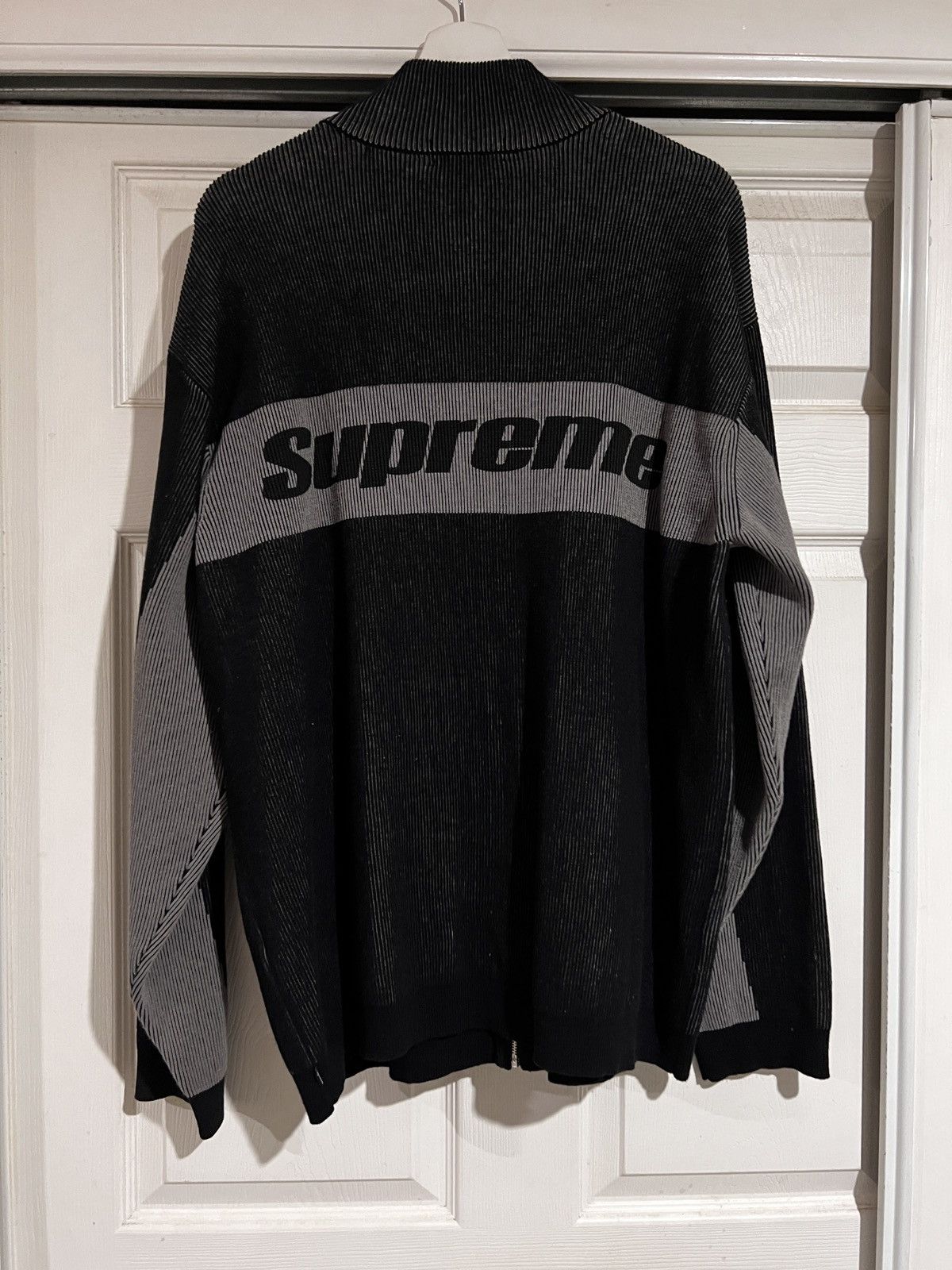 Supreme 2-Tone Ribbed ZipUp Sweater-
