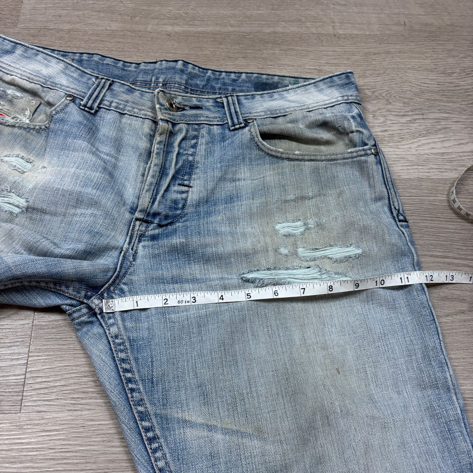 Diesel Diesel Safado Straight Leg Distressed Jeans Men's 36x27 Y2K Size US 36 / EU 52 - 5 Thumbnail