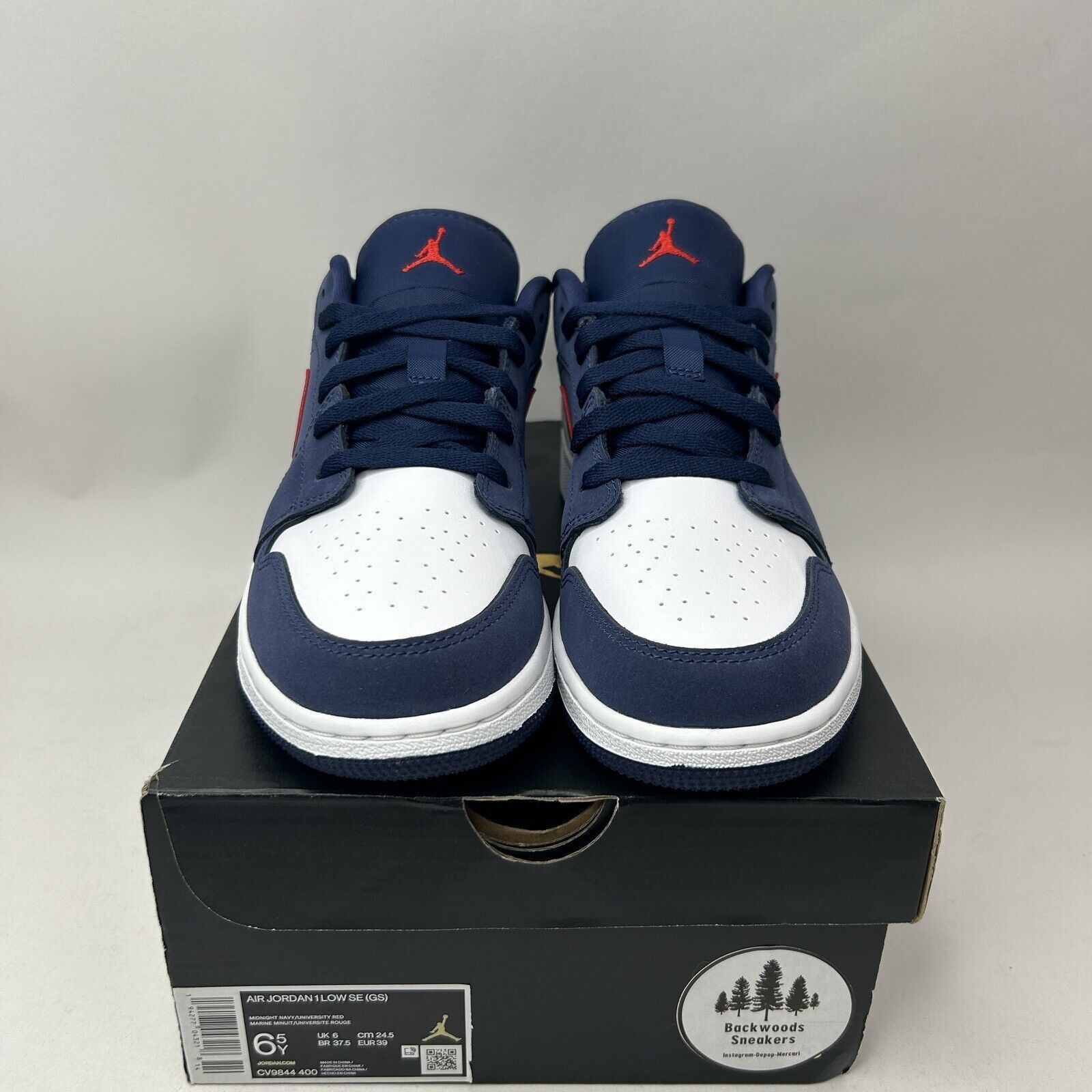 Nike Nike Air Jordan 1 Retro Low SE “USA/Navy Red” 2023 Size US 8 / IT 38 - 2 Thumbnail