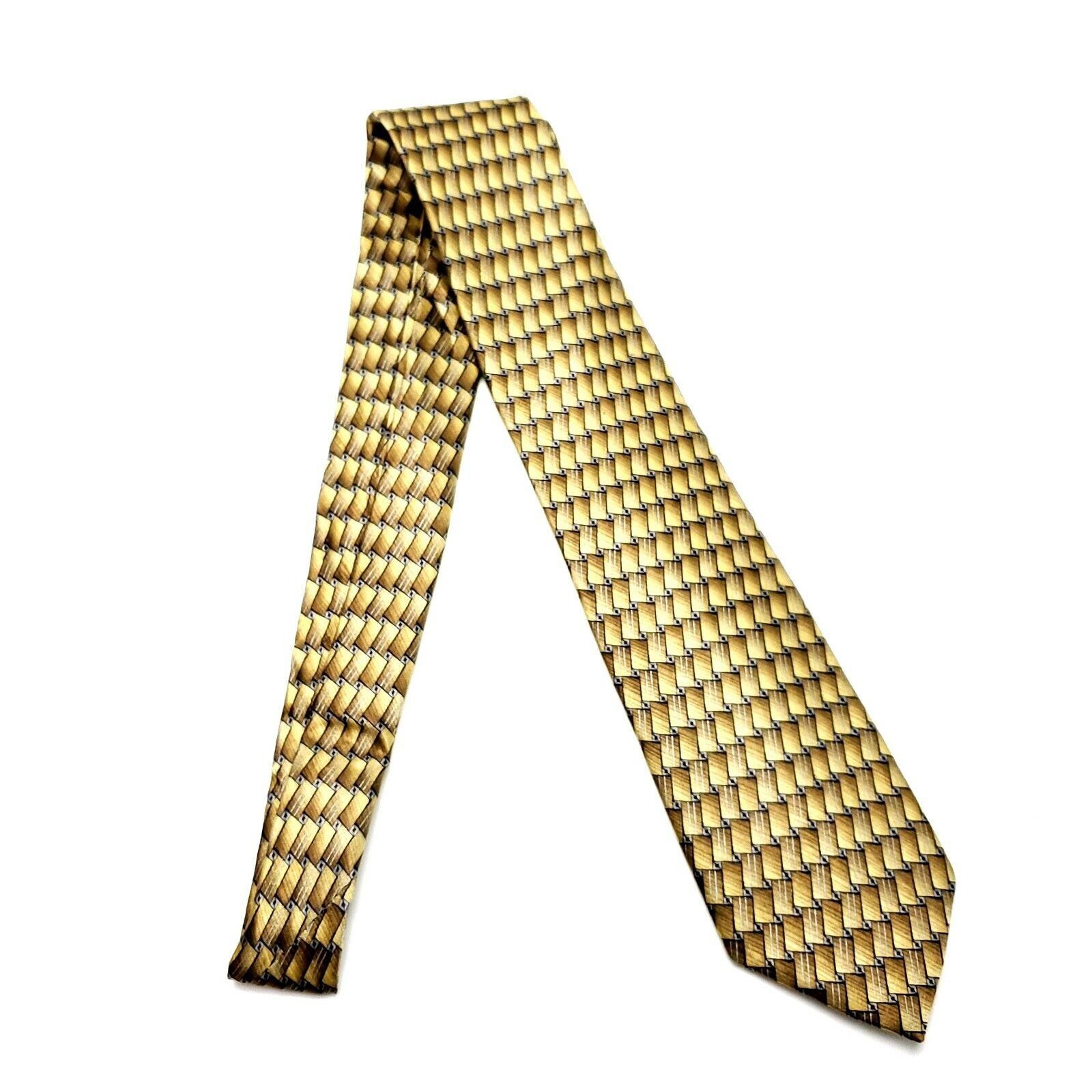 Arrow Arrow Silk Tie Print Geometric Tan Long Size ONE SIZE - 6 Thumbnail