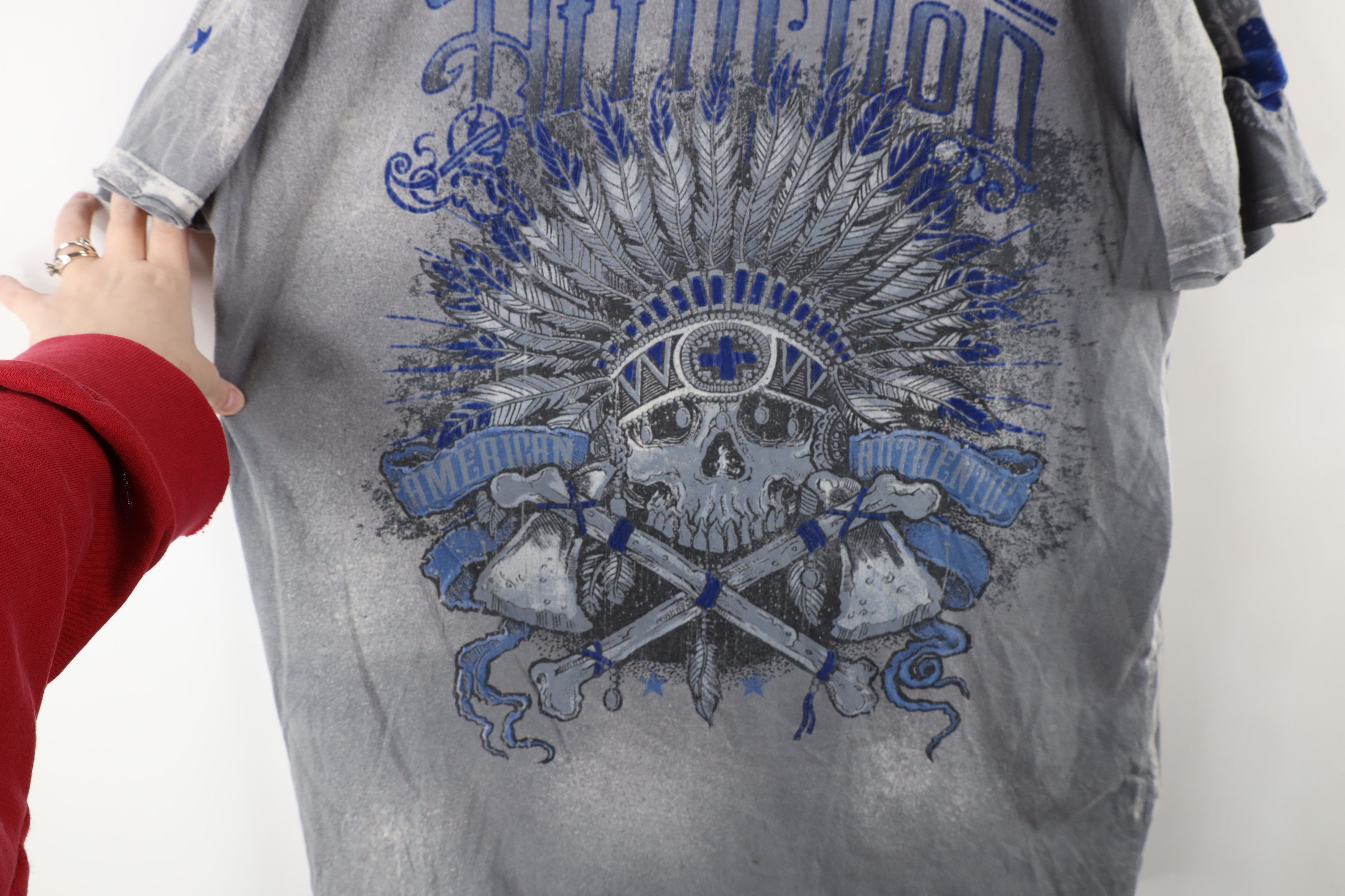 Affliction × Vintage Vintage Affliction Cross Bones UFC MMA Fighting T-Shirt USA Size US XXL / EU 58 / 5 - 10 Thumbnail