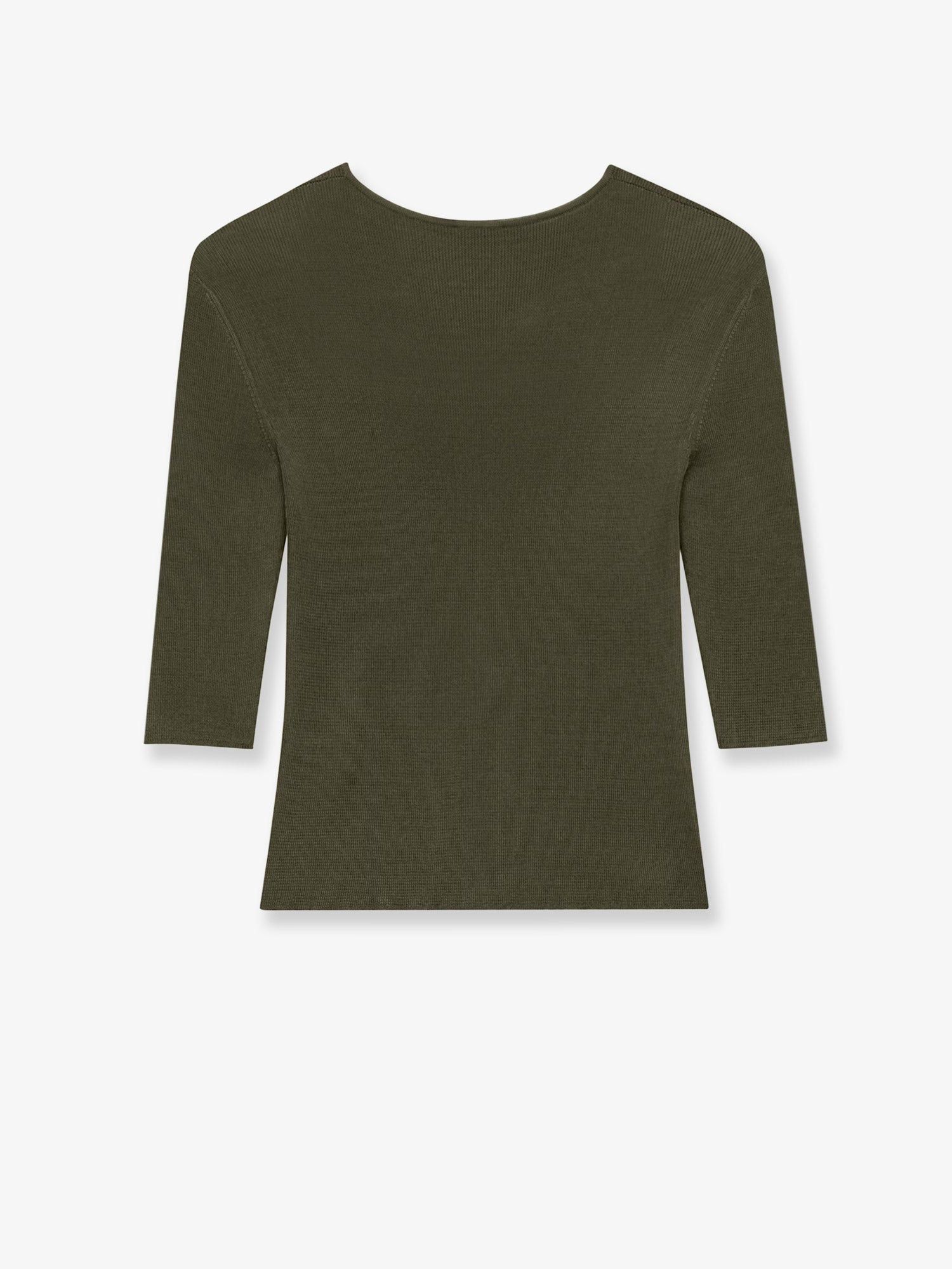 Tシャツ・カットソー SAINT LAURENT Semi-sheer certified viscose knitted top Yves Saint Laurent Semi-sheer certified viscose knitted top