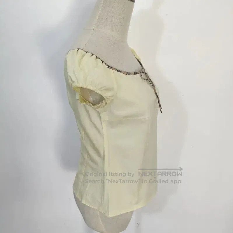 Burberry Burberry Summer Yellow Cotton Check T-shirt. Size M / US 6-8 / IT 42-44 - 4 Thumbnail