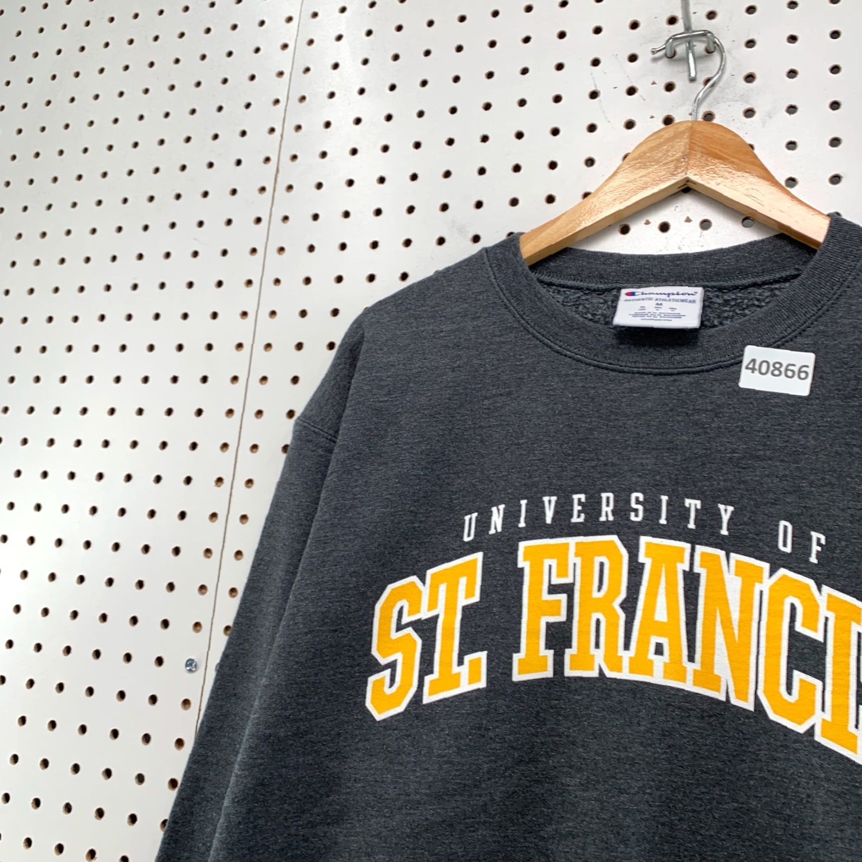 Champion VINTAGE Champion University Crewneck Sweatshirt Mens Medium Gray Graphic Print Pullover 90s Size US M / EU 48-50 / 2 - 6 Thumbnail