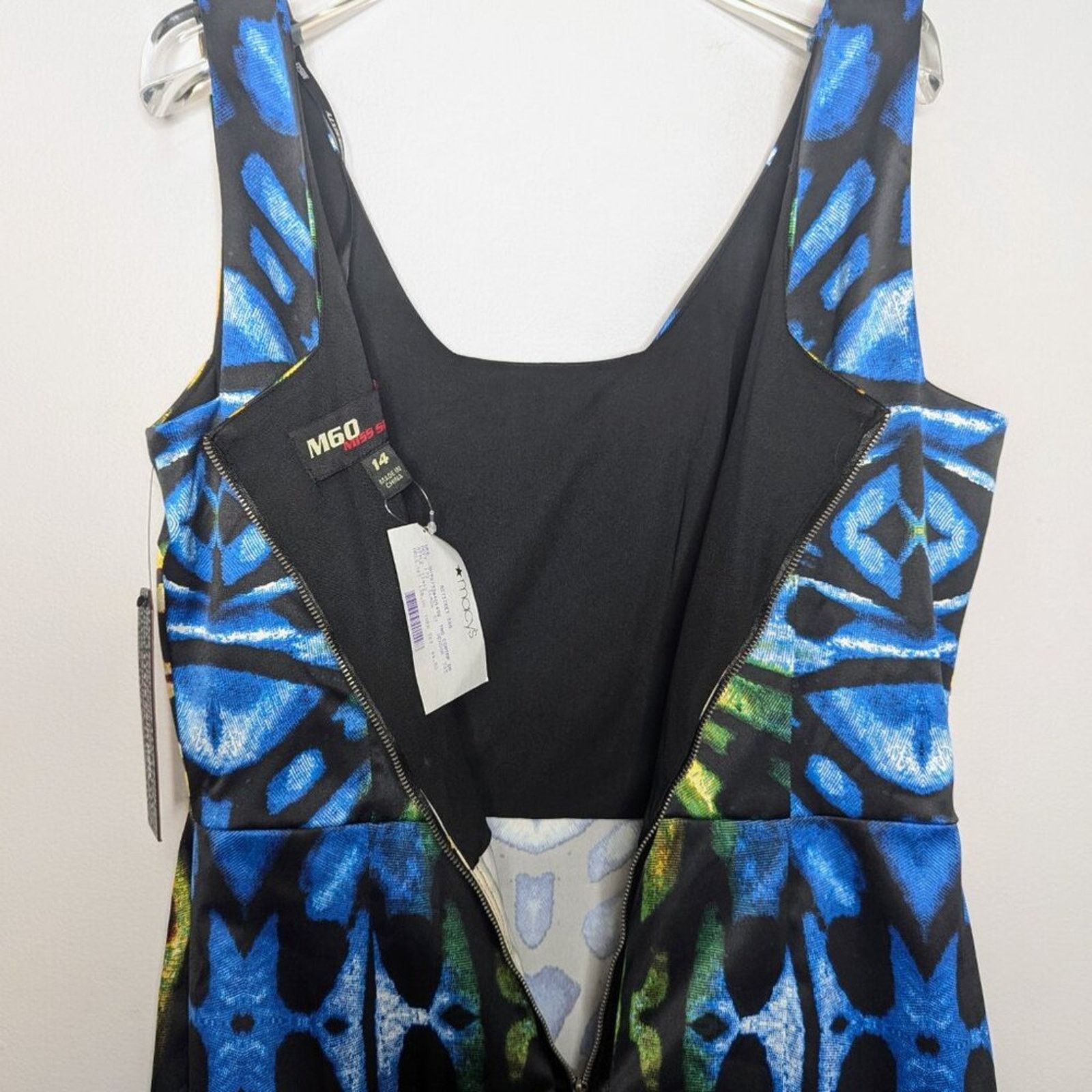 Miss Sixty Miss Sixty Vintage Y2K Blue Yellow Abstract Print Mini Dress Size XL / US 12-14 / IT 48-50 - 7 Thumbnail