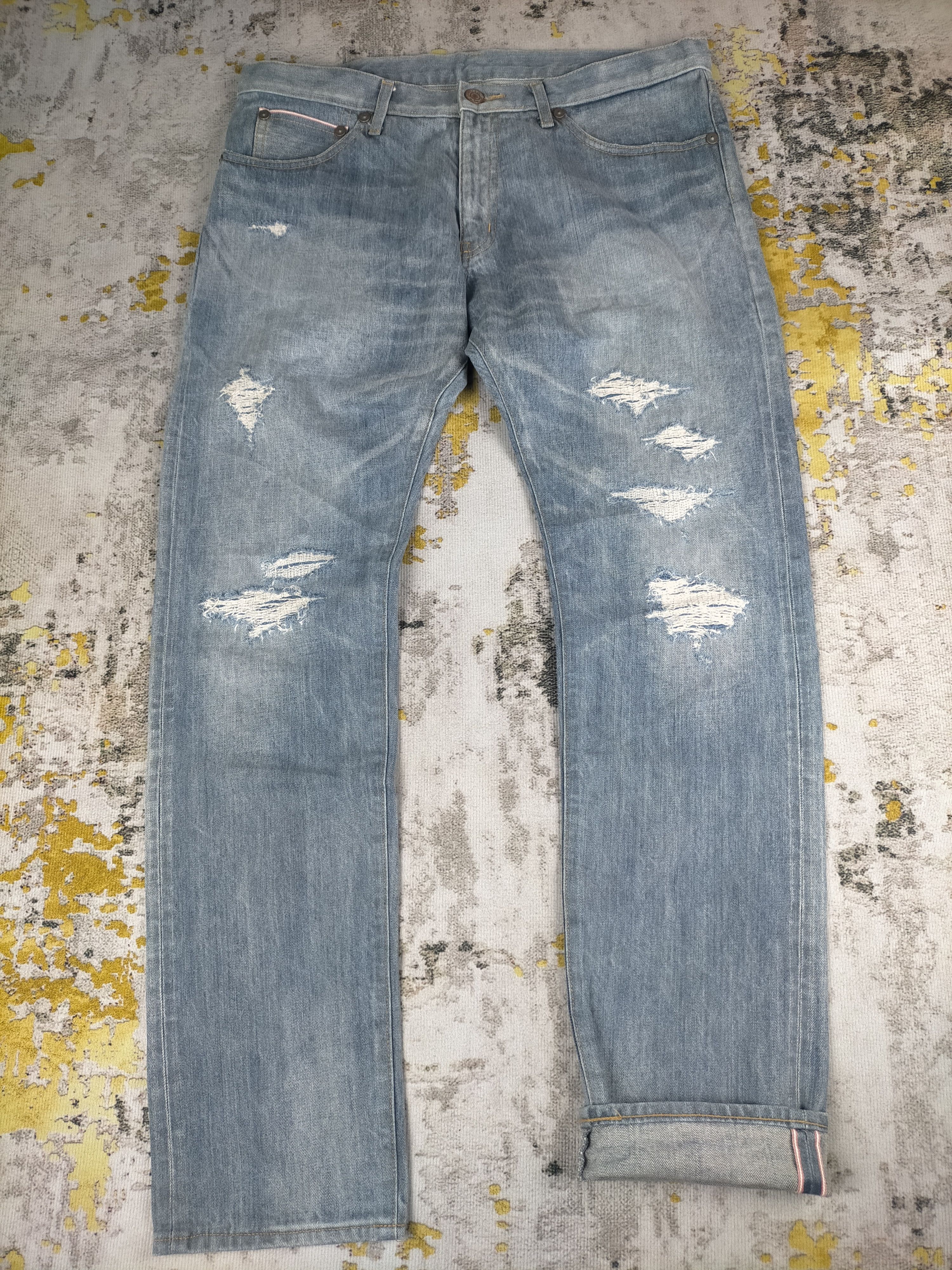Takeo Kikuchi 🔥 Designer Takeo kikuchi Distressed Selvedge Jeans Size US 35 - 1 Thumbnail