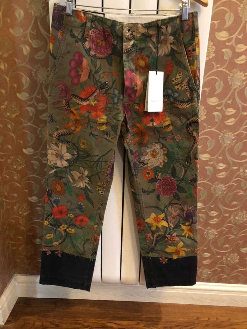 Gucci Gucci Zoo Printed Casual Pants 2501-Nextarrow Size US 31 - 1 Thumbnail