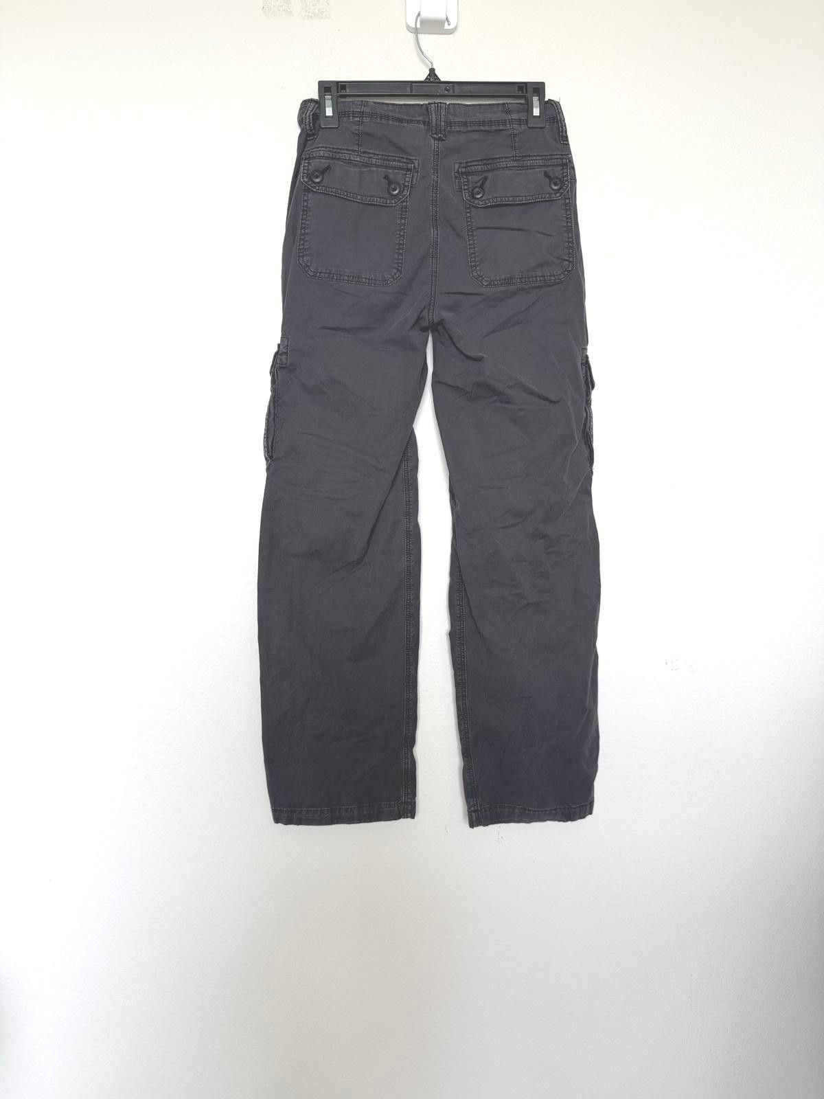 Designer Vintage Y2K Grunge Dark Gray Cargo Pants Size 26" / US 2 / IT 38 - 6 Thumbnail