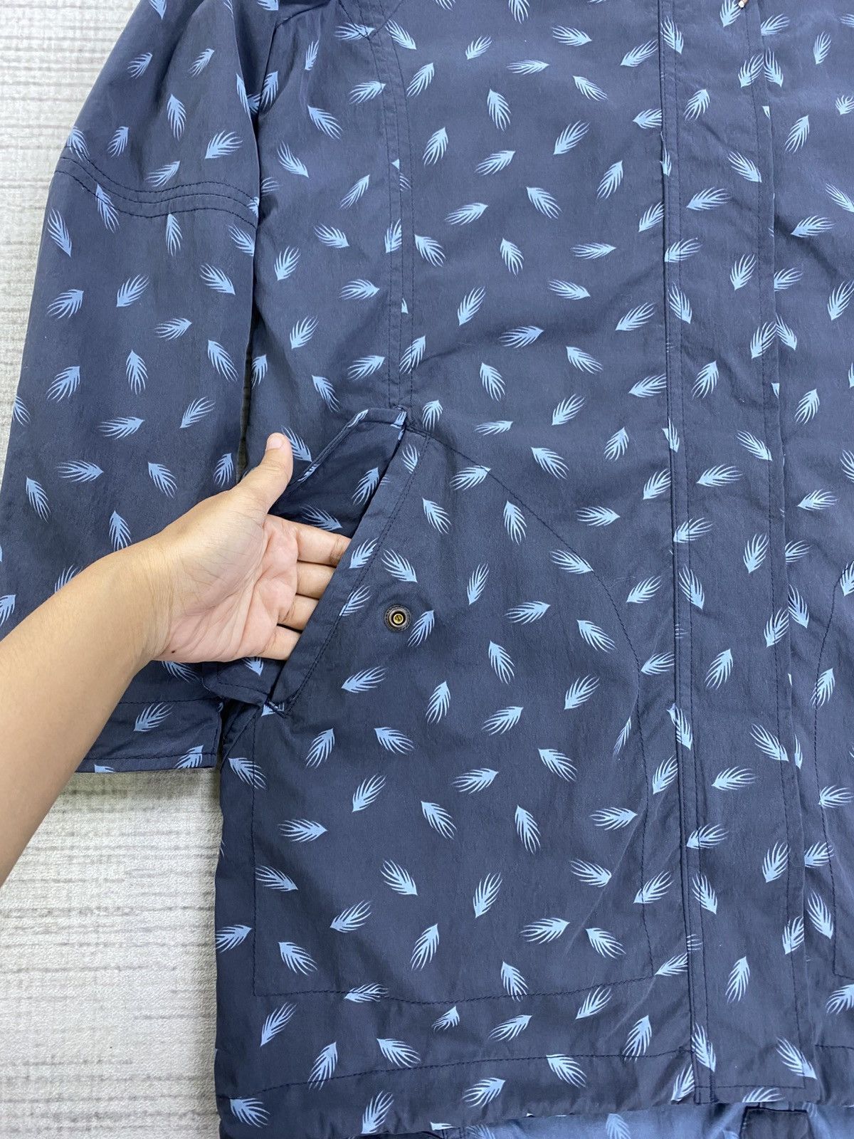 Timberland × Vintage Vintage Timberland Full Printed Long Jacket Hoodie Size US M / EU 48-50 / 2 - 10 Thumbnail
